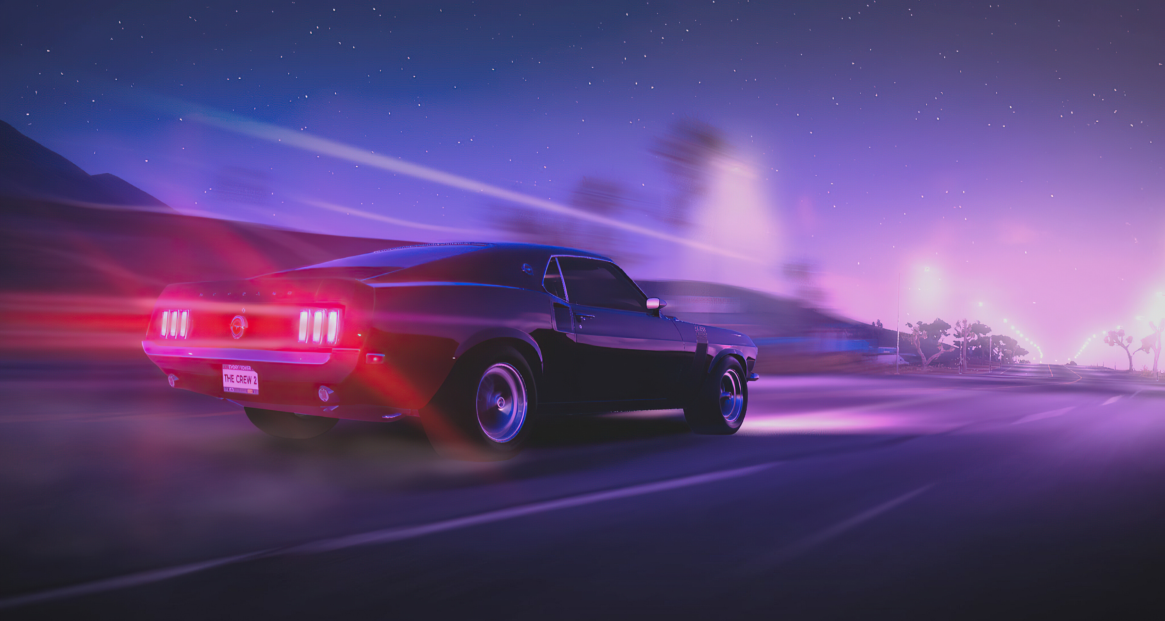 Ford Mustang in The Crew 2, Video game excitement, Virtual racing, Gaming adventure, 3840x2050 HD Desktop