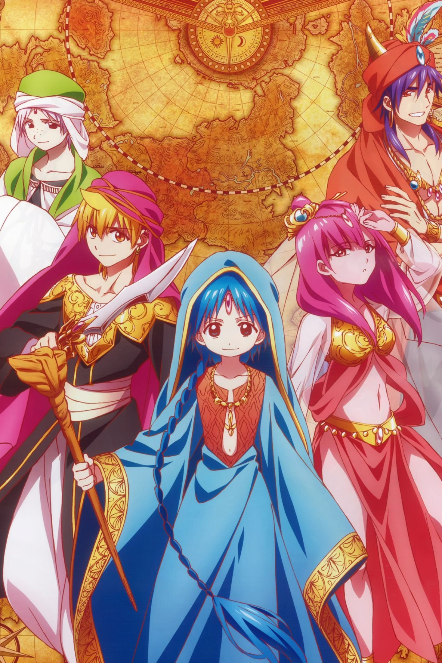 Magi: The Labyrinth of Magic, Manga themes, Adventure, Mythical creatures, 1440x2160 HD Phone