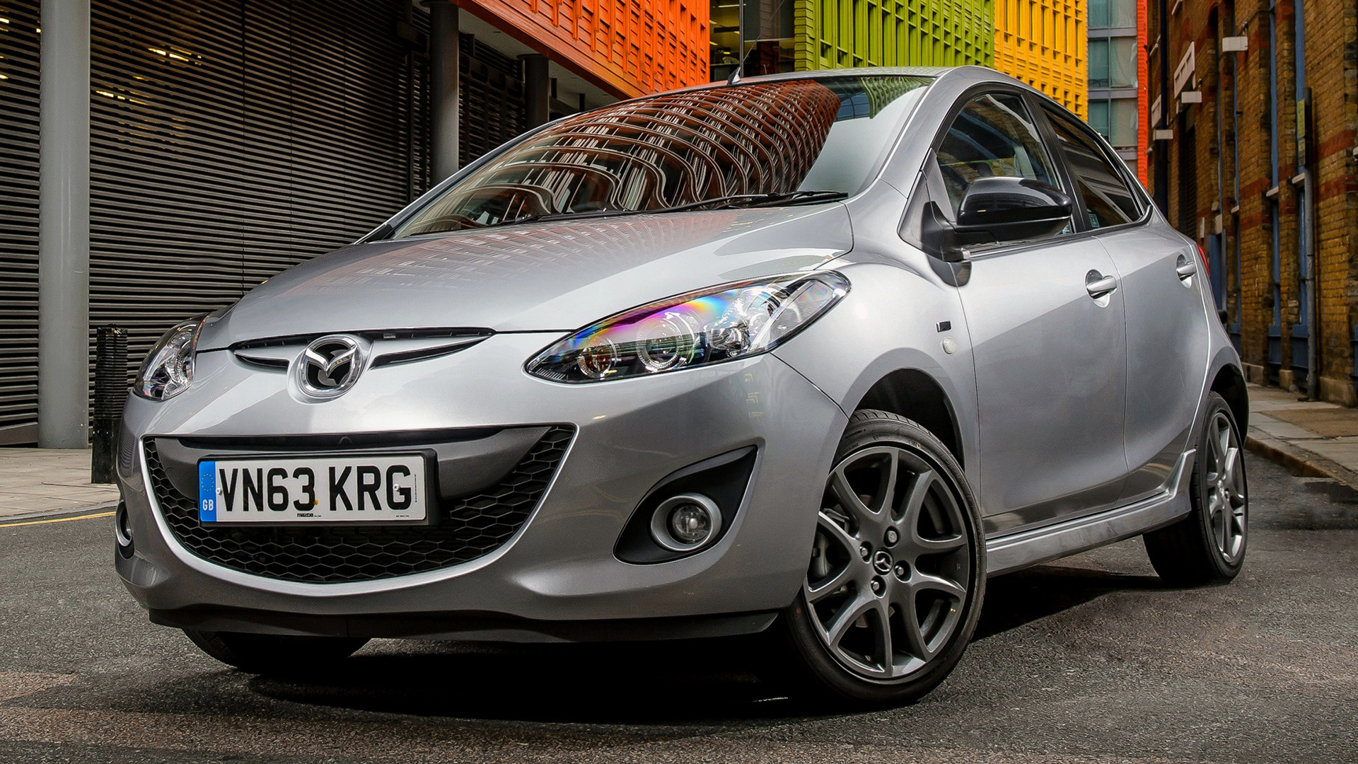 Mazda 2, 2014 model, Sport colour, 1920x1080 Full HD Desktop