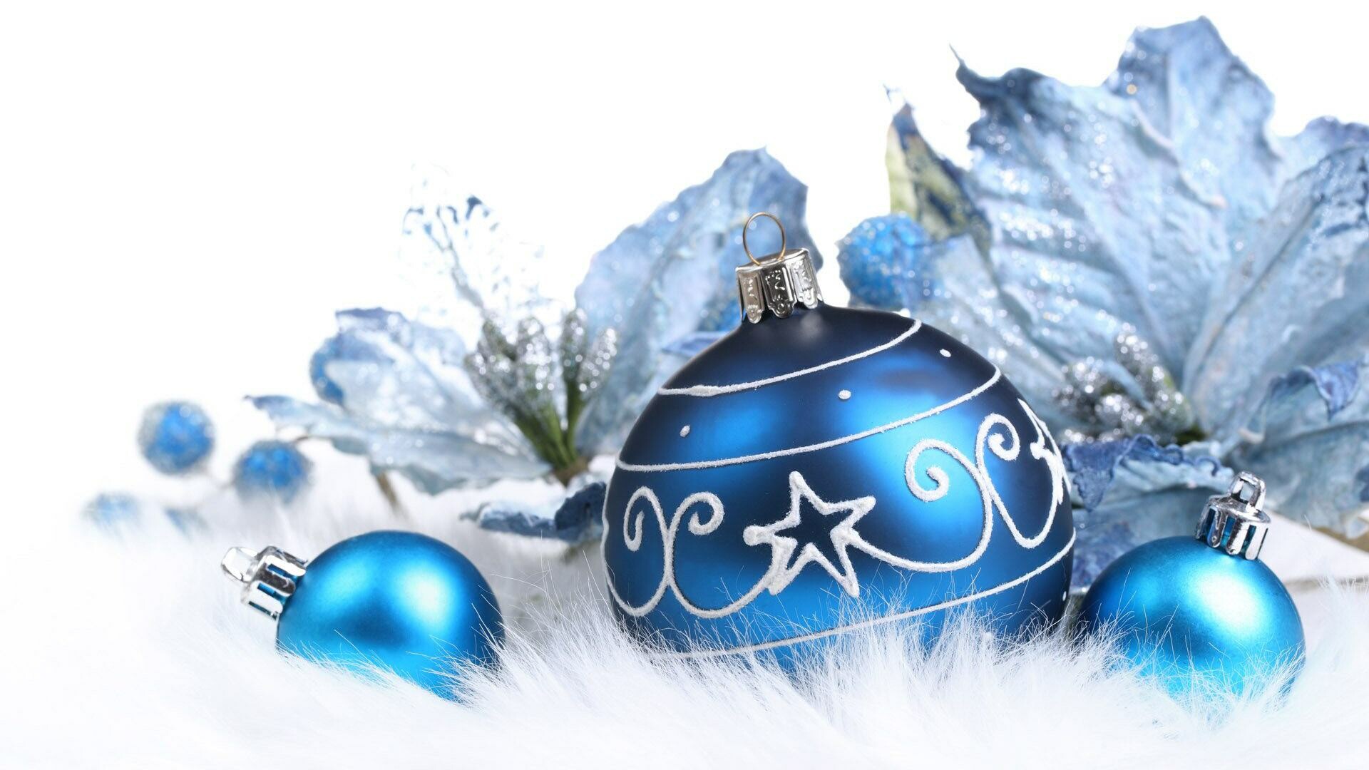 Blue Christmas wallpaper, Festive background, Holiday aesthetics, Winter vibes, 1920x1080 Full HD Desktop