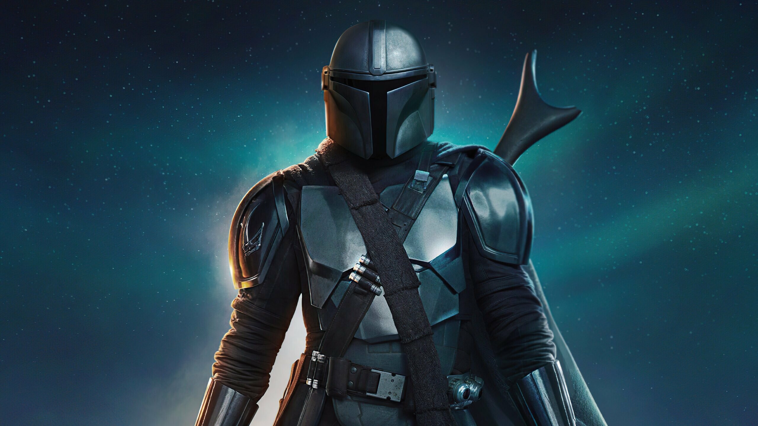 The Mandalorian, Intergalactic bounty hunter, Epic space adventure, Iconic armor, 2560x1440 HD Desktop