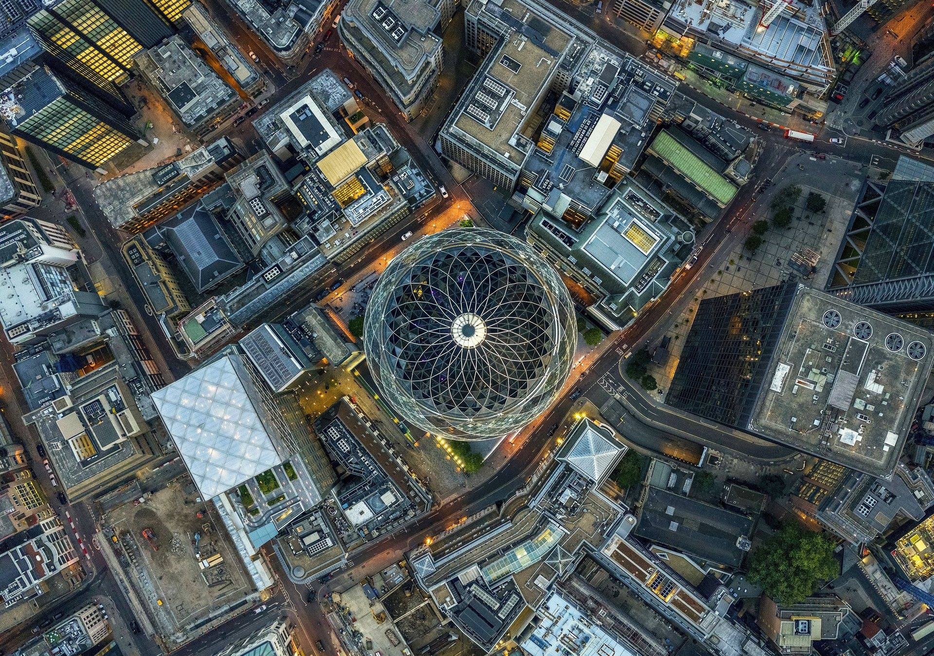 Bird's eye view, Gherkin and surroundings, 1920x1348, Imgur, 1920x1350 HD Desktop