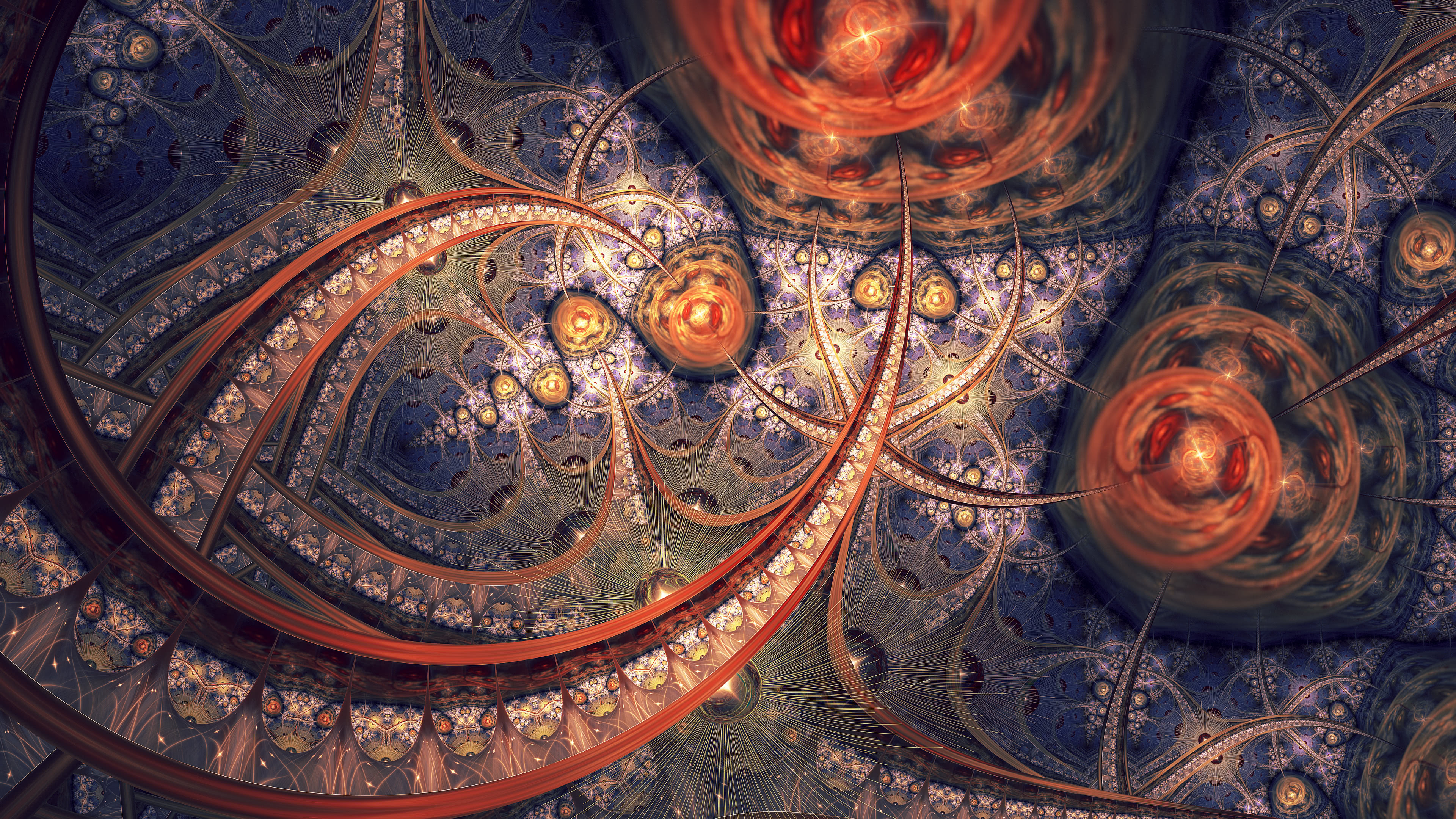 Fractals art wallpaper, UHD quality, Digital artworks, Eye-catching visuals, 3840x2160 4K Desktop