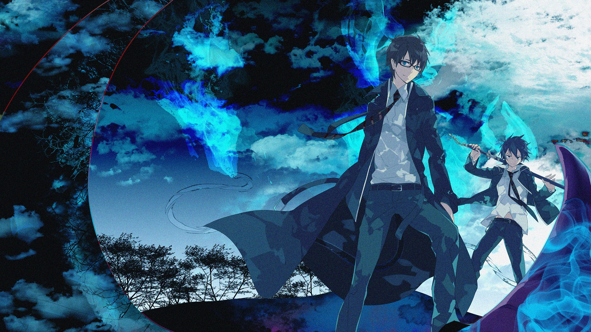 Blue Exorcist HD wallpapers, Dark anime, Demon slaying, Exorcist action, 1920x1080 Full HD Desktop