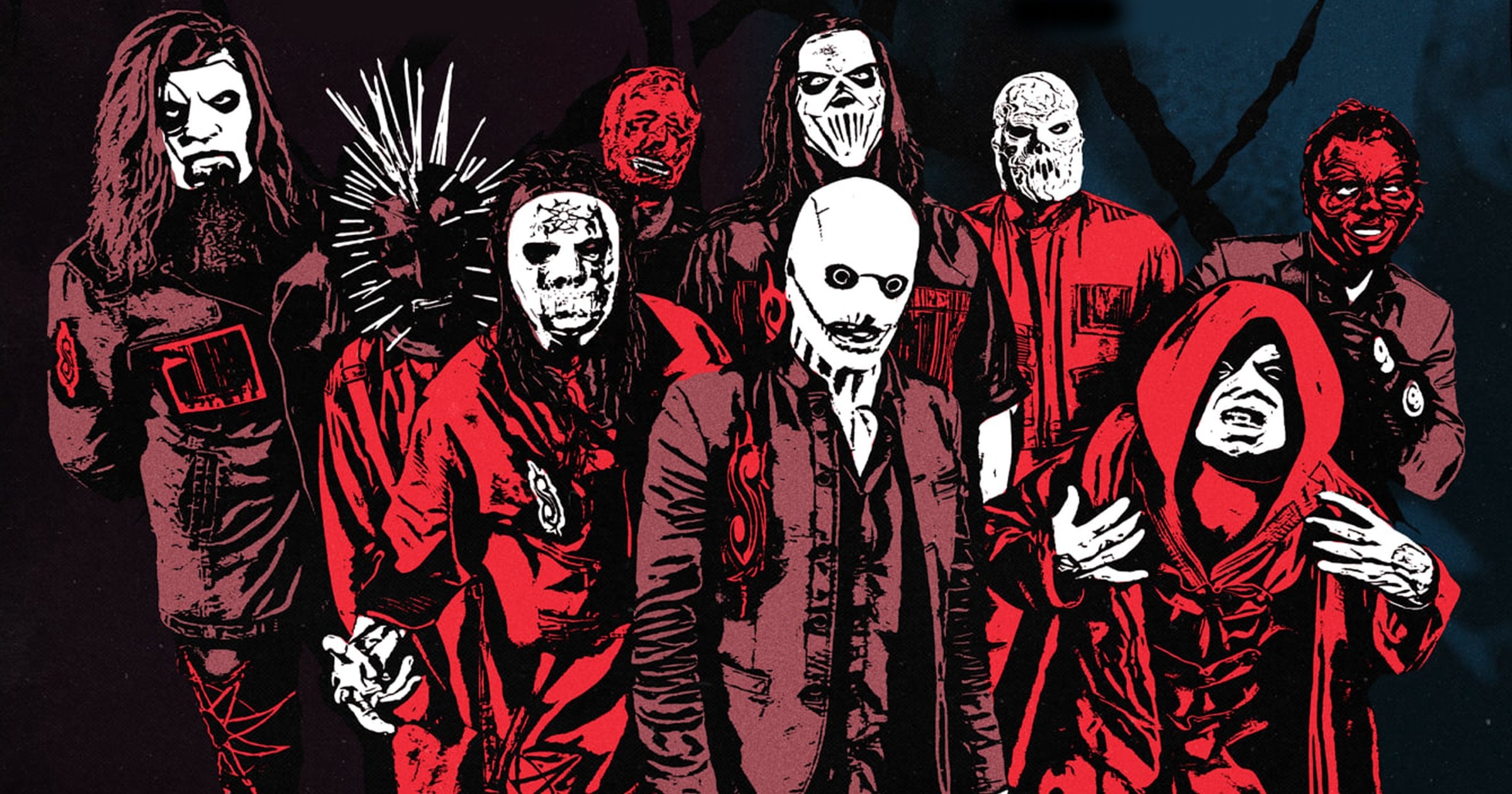 Slipknot, Corey Taylor mask, Slipknot stage masks, red band jumpsuits, HD Desktop wallpaper