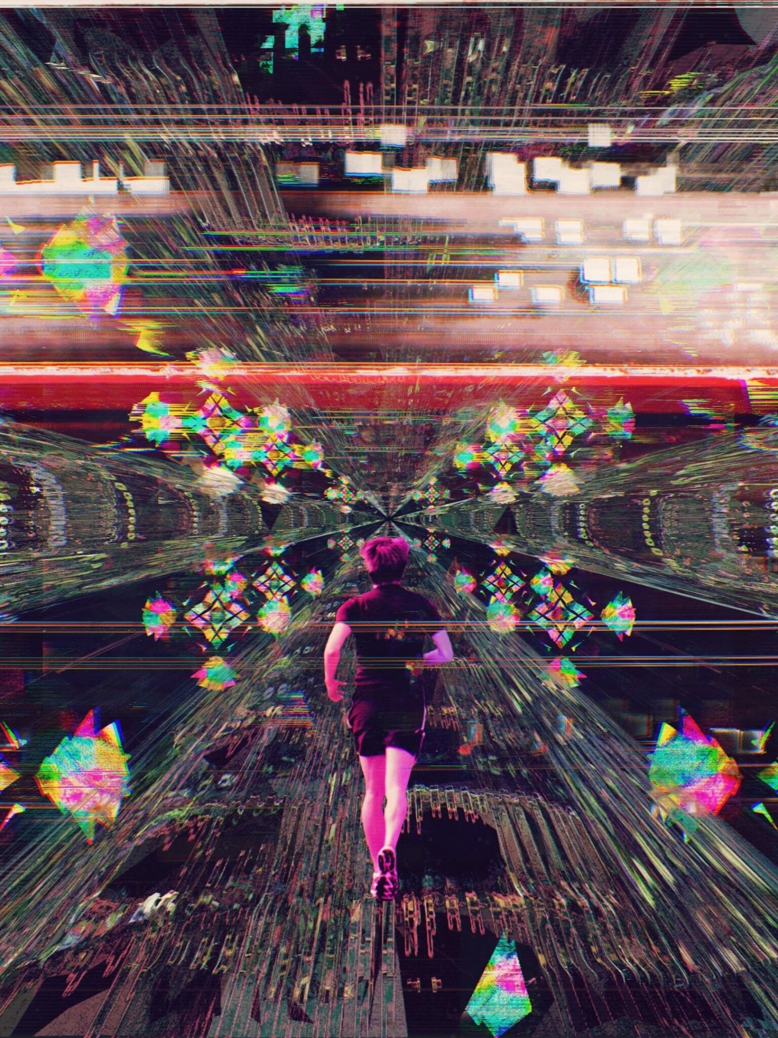 Artistic glitch expressions, Creatively distorted visuals, Technological art, Digital anomalies, 1540x2050 HD Phone