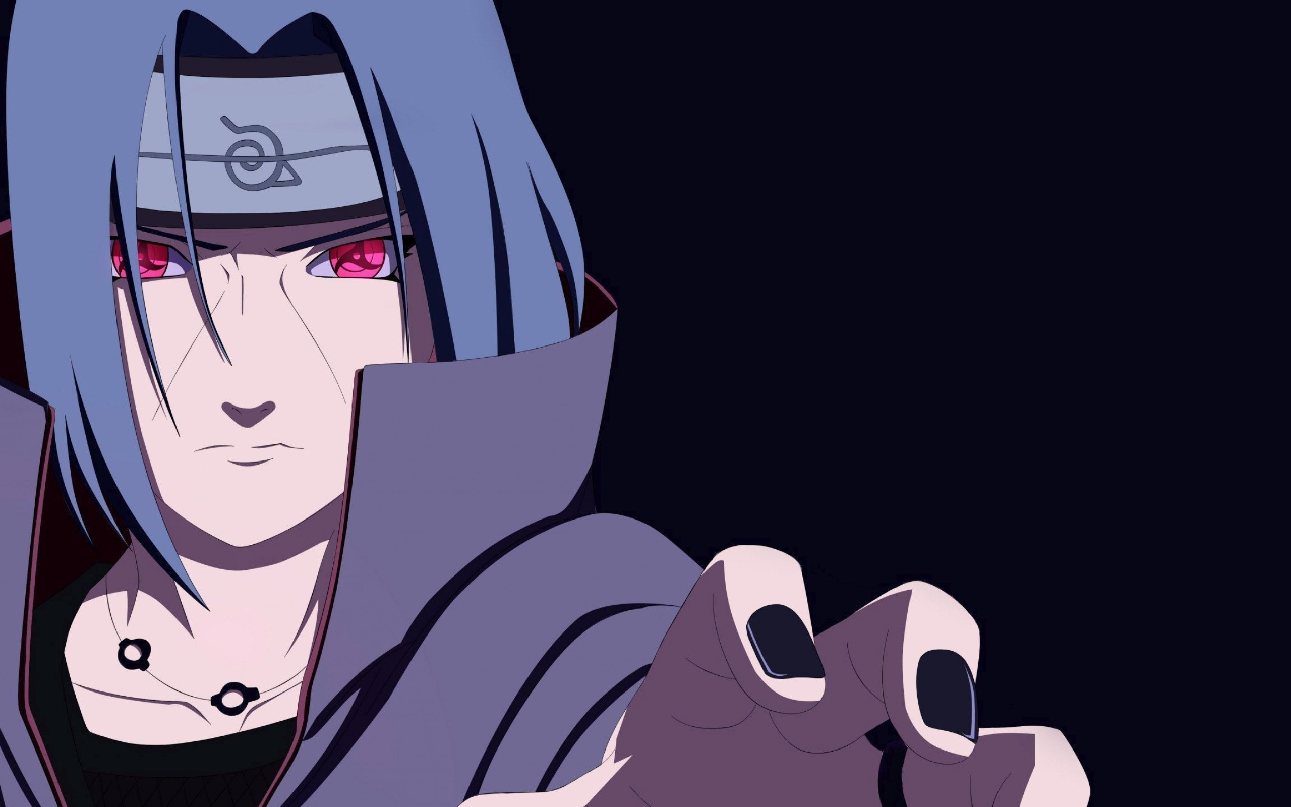 Itachi Uchiha, Mangekyo Sharingan, Akatsuki cloak, HD Desktop wallpaper