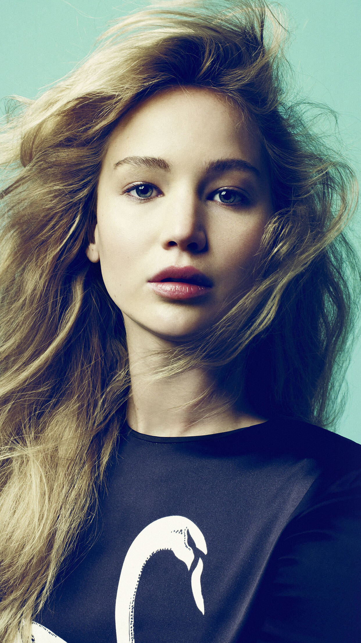 Jennifer Lawrence, Green wallpaper, Film industry, Gorgeous actress, 1250x2210 HD Phone