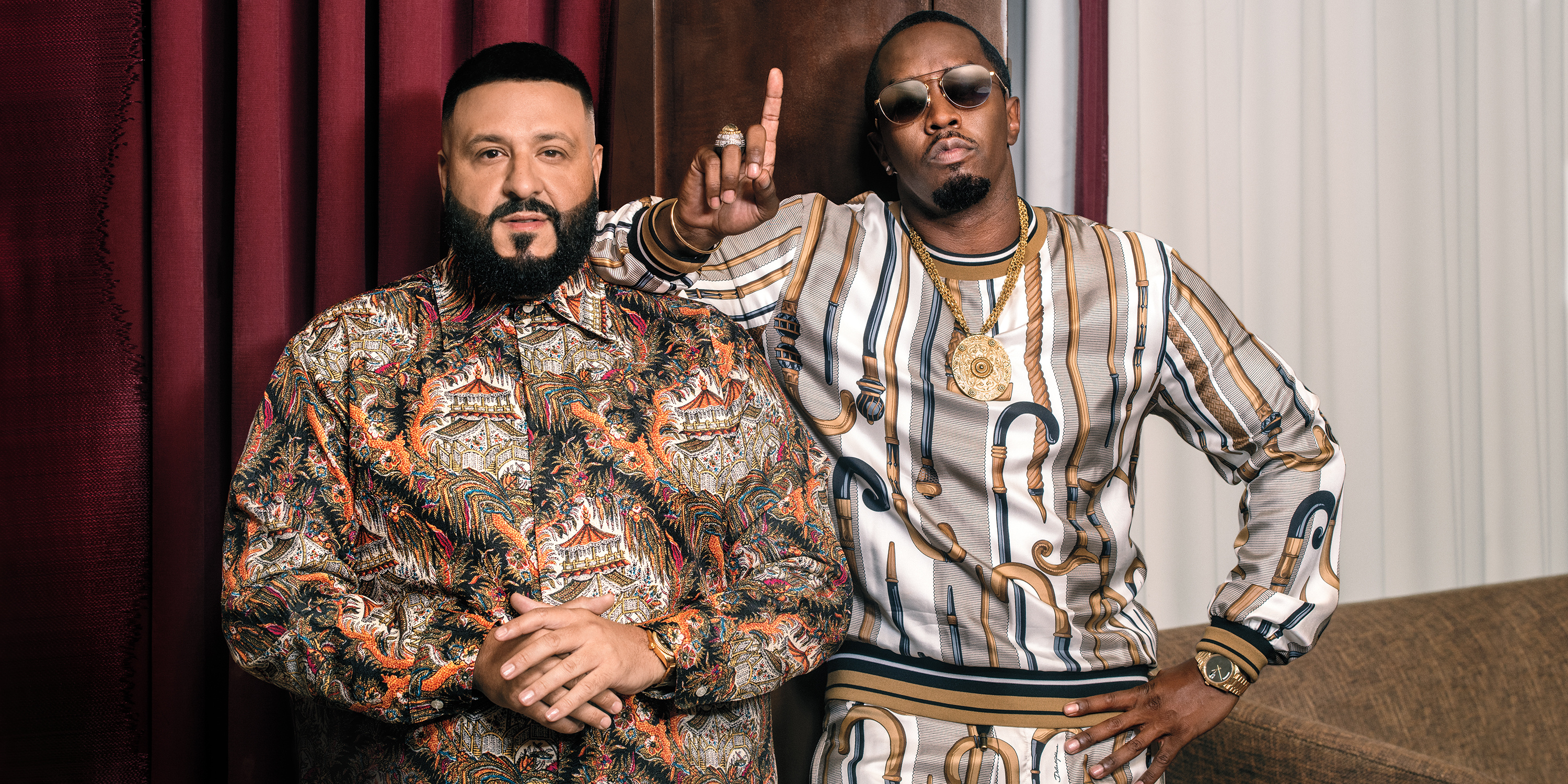 DJ Khaled, Diddy conversation, Musicians on musicians, Rolling Stone interview, 3000x1500 Dual Screen Desktop