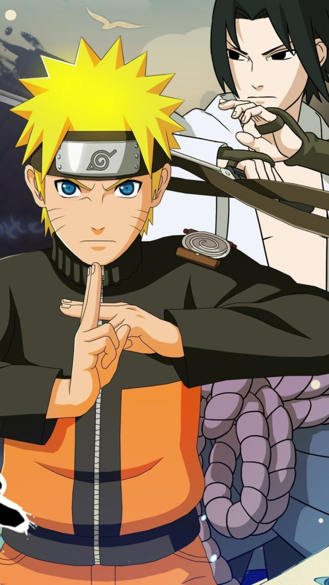 Naruto Uzumaki, Sasuke Uchiha, Naruto Shippuden, Full HD Phone wallpaper