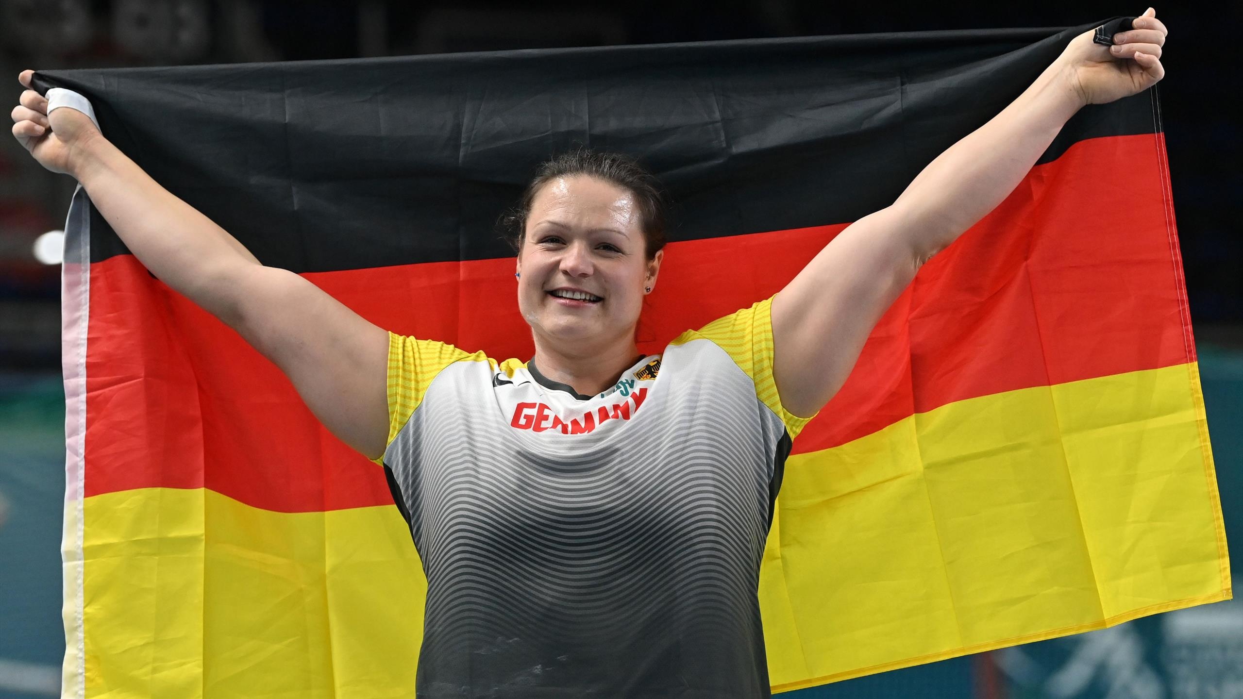 German flag, Christina Schwanitz Wallpaper, 2560x1440 HD Desktop