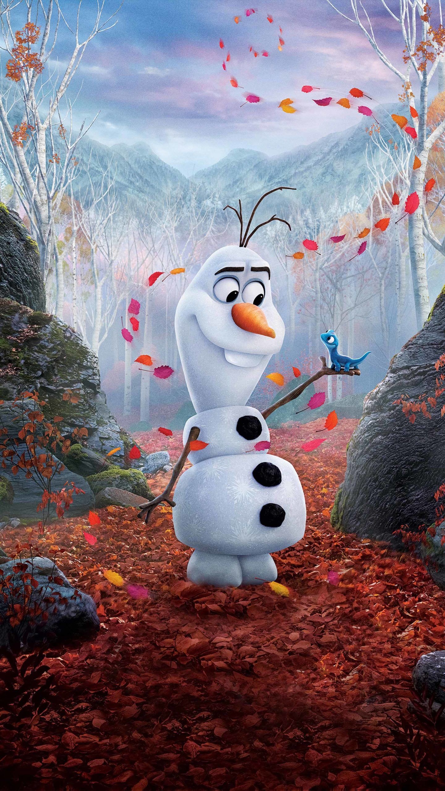 Enchanted Forest, Olaf (Frozen) Wallpaper, 1440x2560 HD Phone