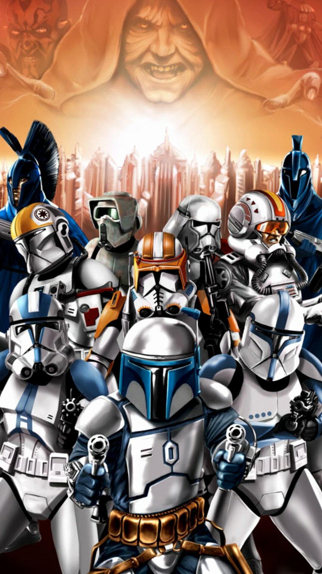 Star Wars movies, Clone wars, HD wallpapers, Intergalactic conflict, 1080x1920 Full HD Phone