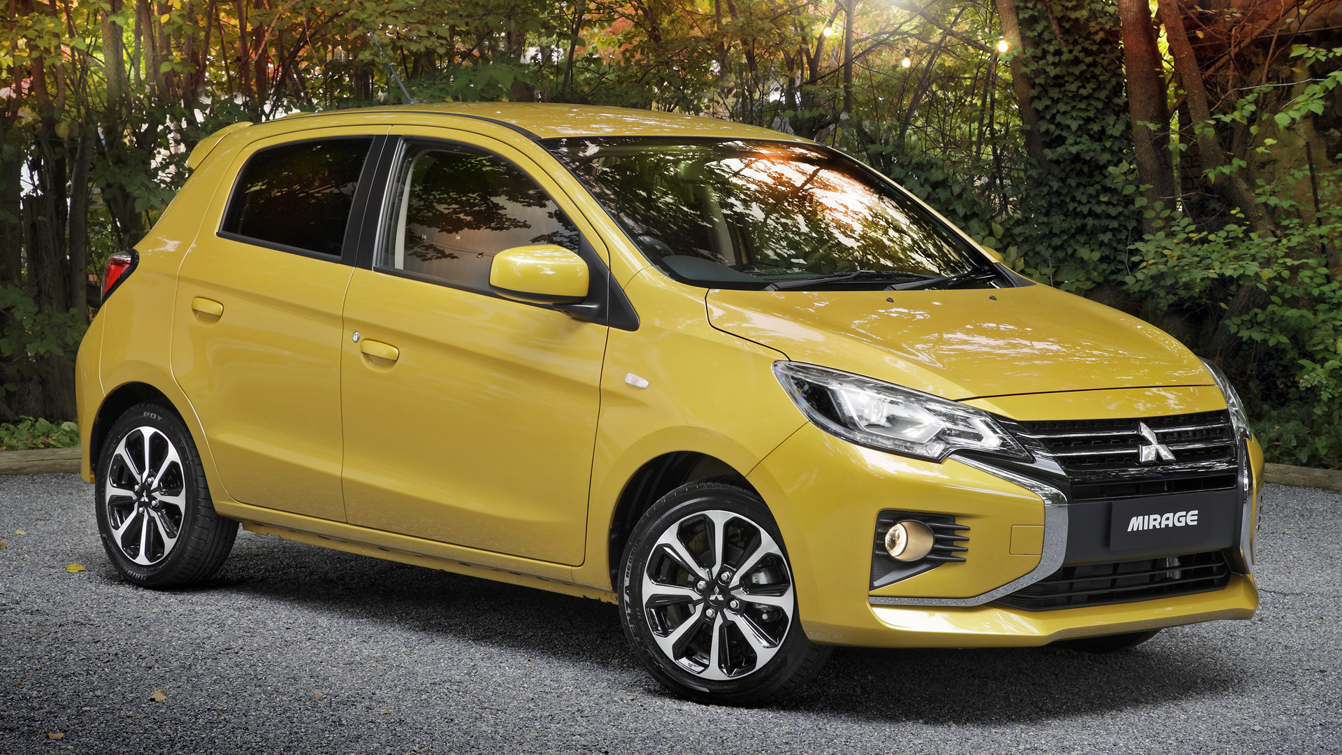 Mitsubishi Mirage, 2020 edition, Sleek and aerodynamic, Fuel-efficient technology, 1920x1080 Full HD Desktop