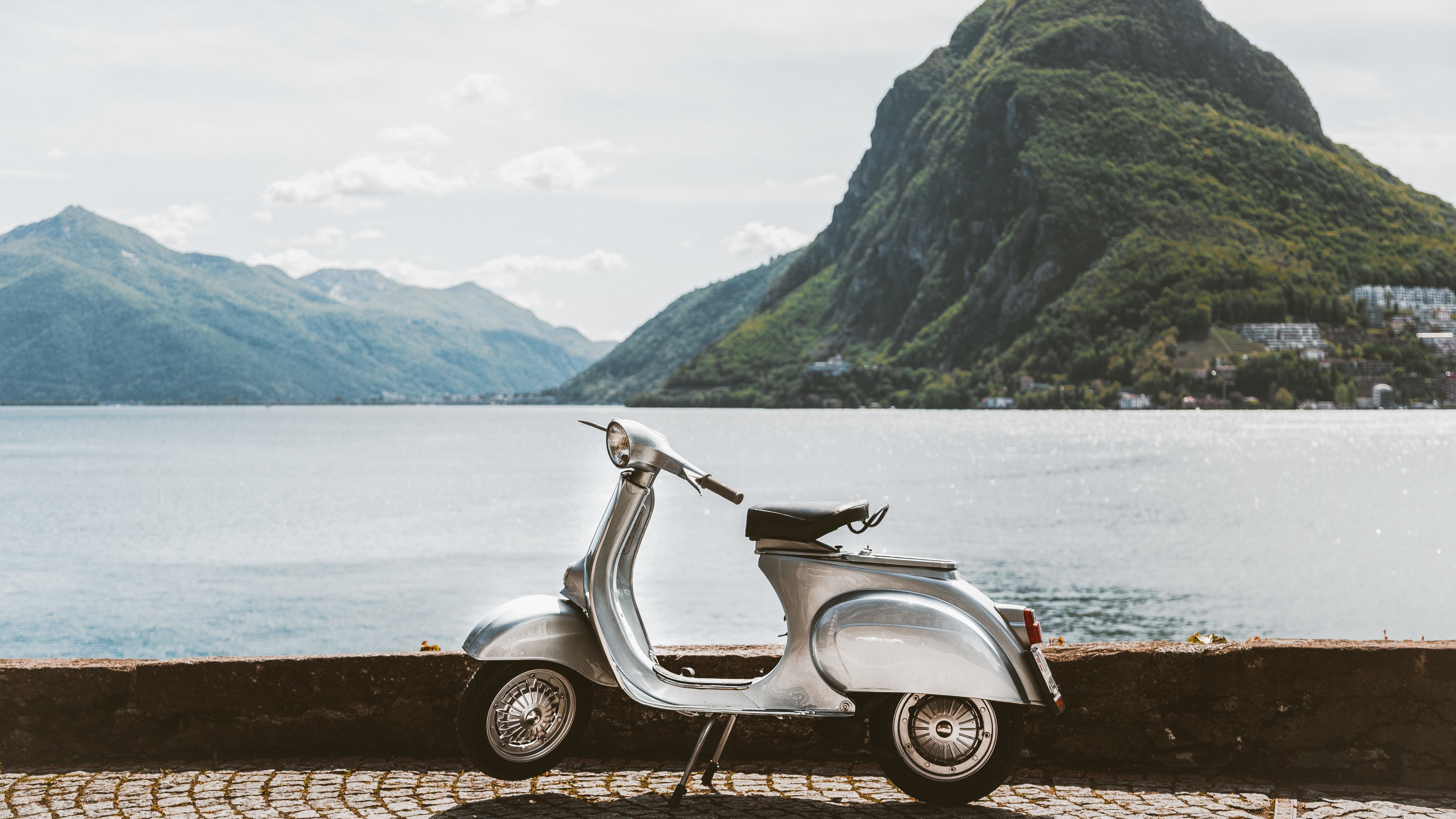 Vespa scooter, Auto elegance, 4K UHD, Image background, 3840x2160 4K Desktop