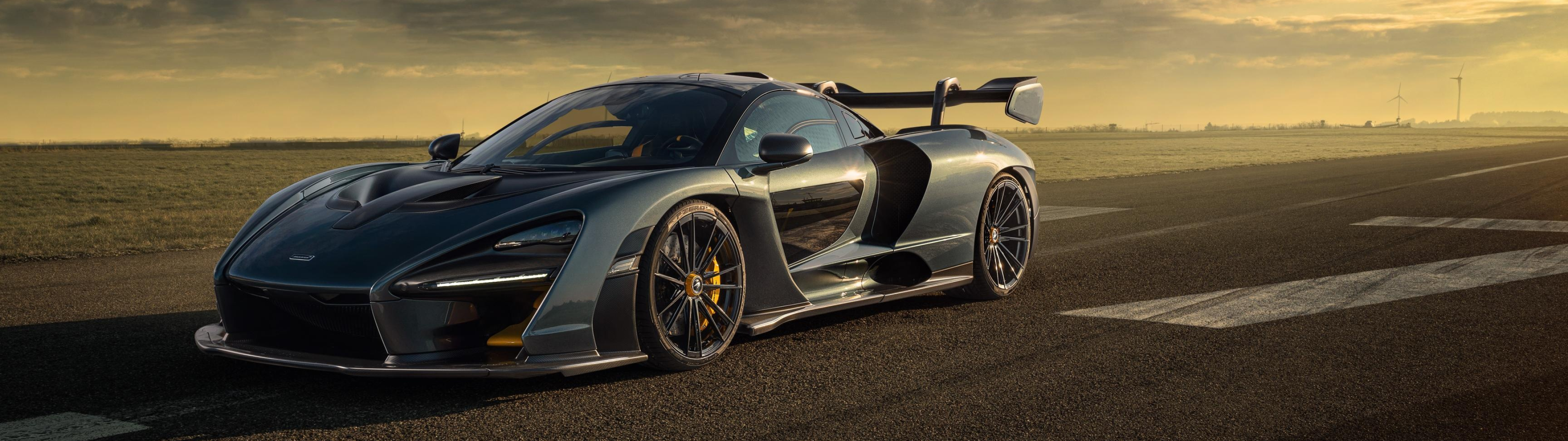 McLaren Senna, Top free backgrounds, 3840x1080 wallpapers, McLaren, 3840x1080 Dual Screen Desktop