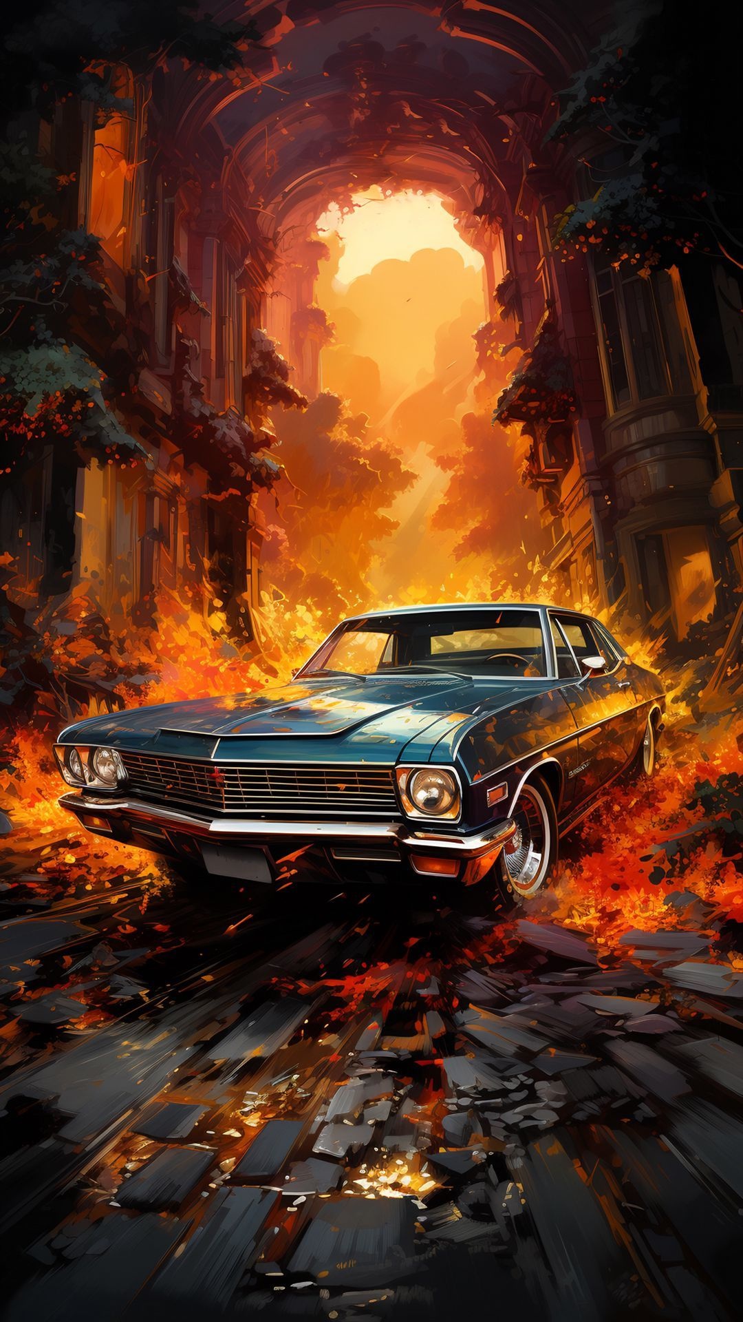 Burning, Cool Cars Wallpaper, 1080x1920 Full HD Phone