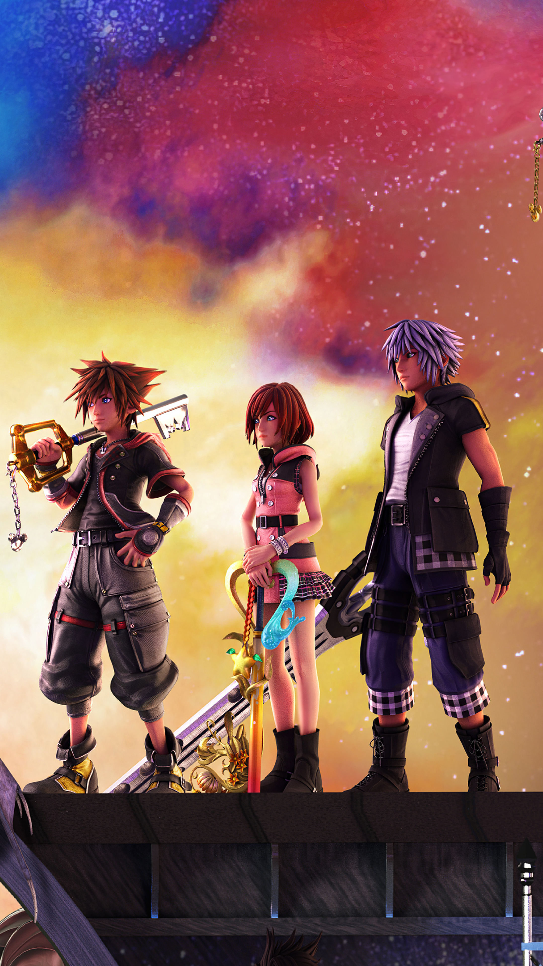 Kingdom Hearts wallpaper, Stunning artwork, Keyblade warriors, Digital art, 2160x3840 4K Phone