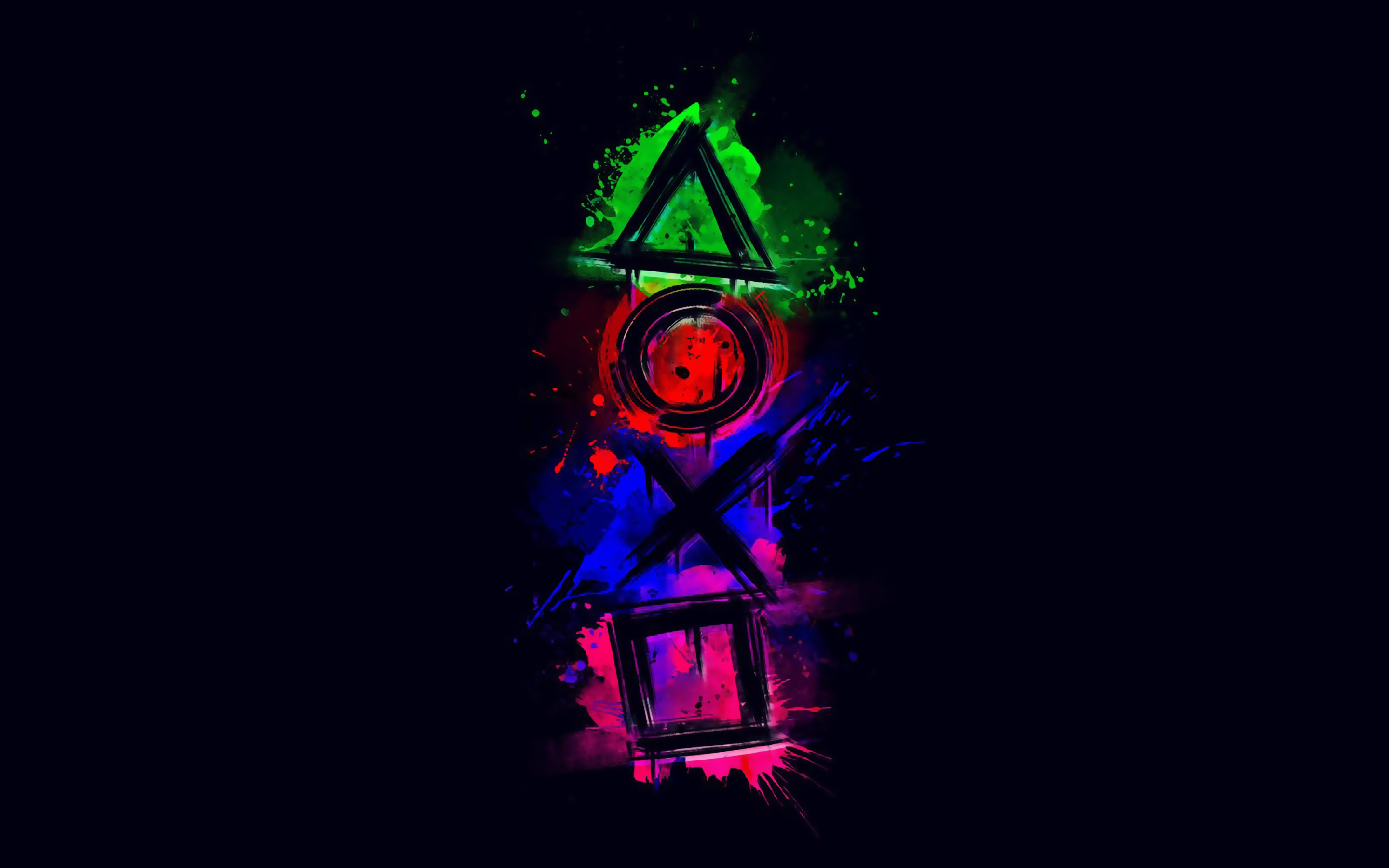 The PlayStation, PlayStation logo wallpapers, Minimalist designs, Creative artwork, 2880x1800 HD Desktop