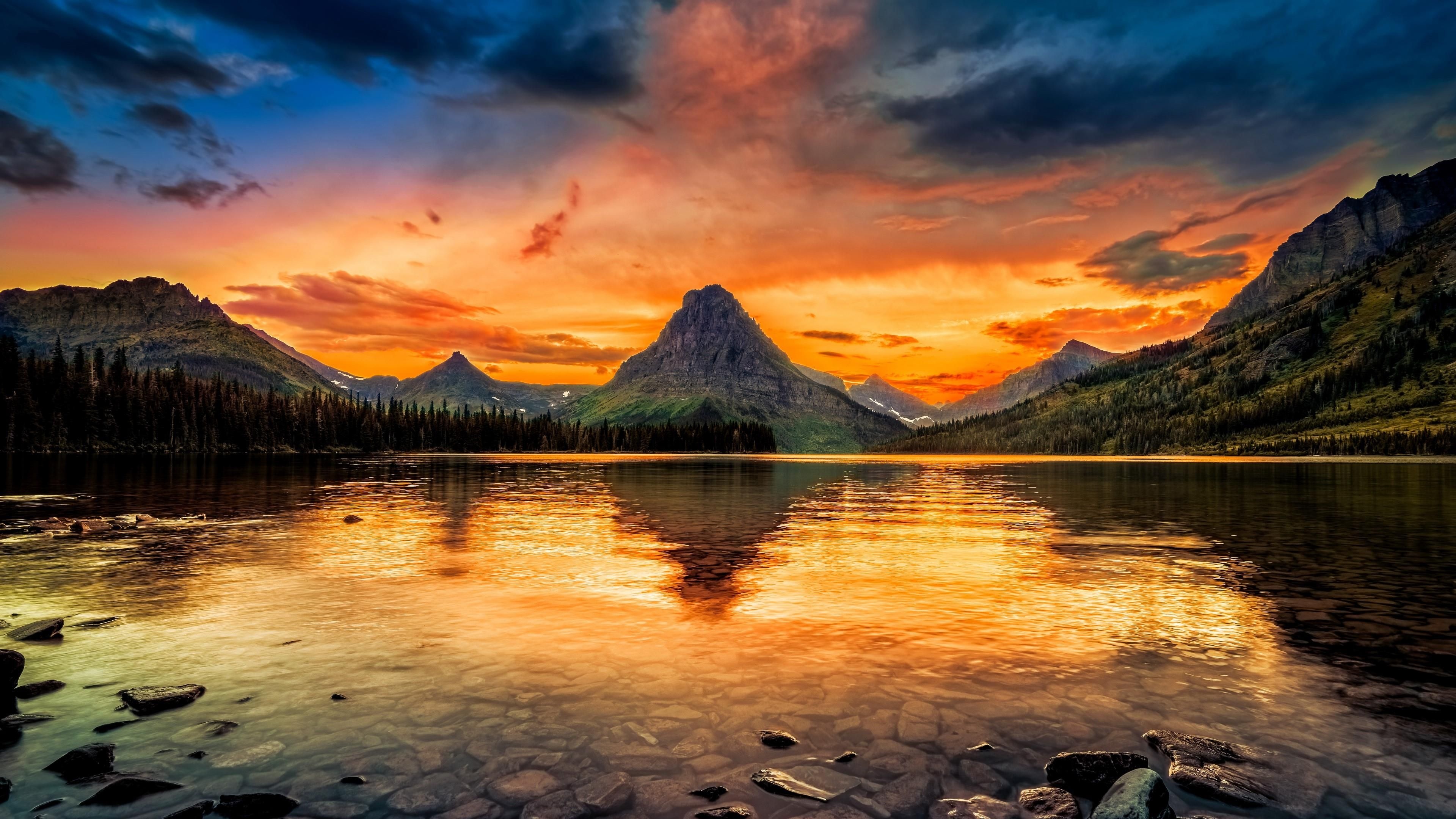 Glacier National Park, Fresh wallpapers, Gymnastics festival, Garden, 3840x2160 4K Desktop