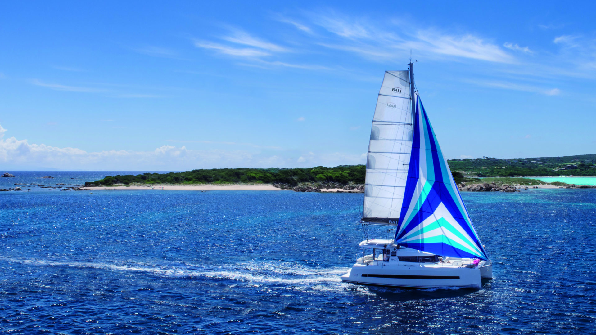 Catamaran wallpapers, Twin hulls, Sailing paradise, Luxury at sea, 1920x1080 Full HD Desktop