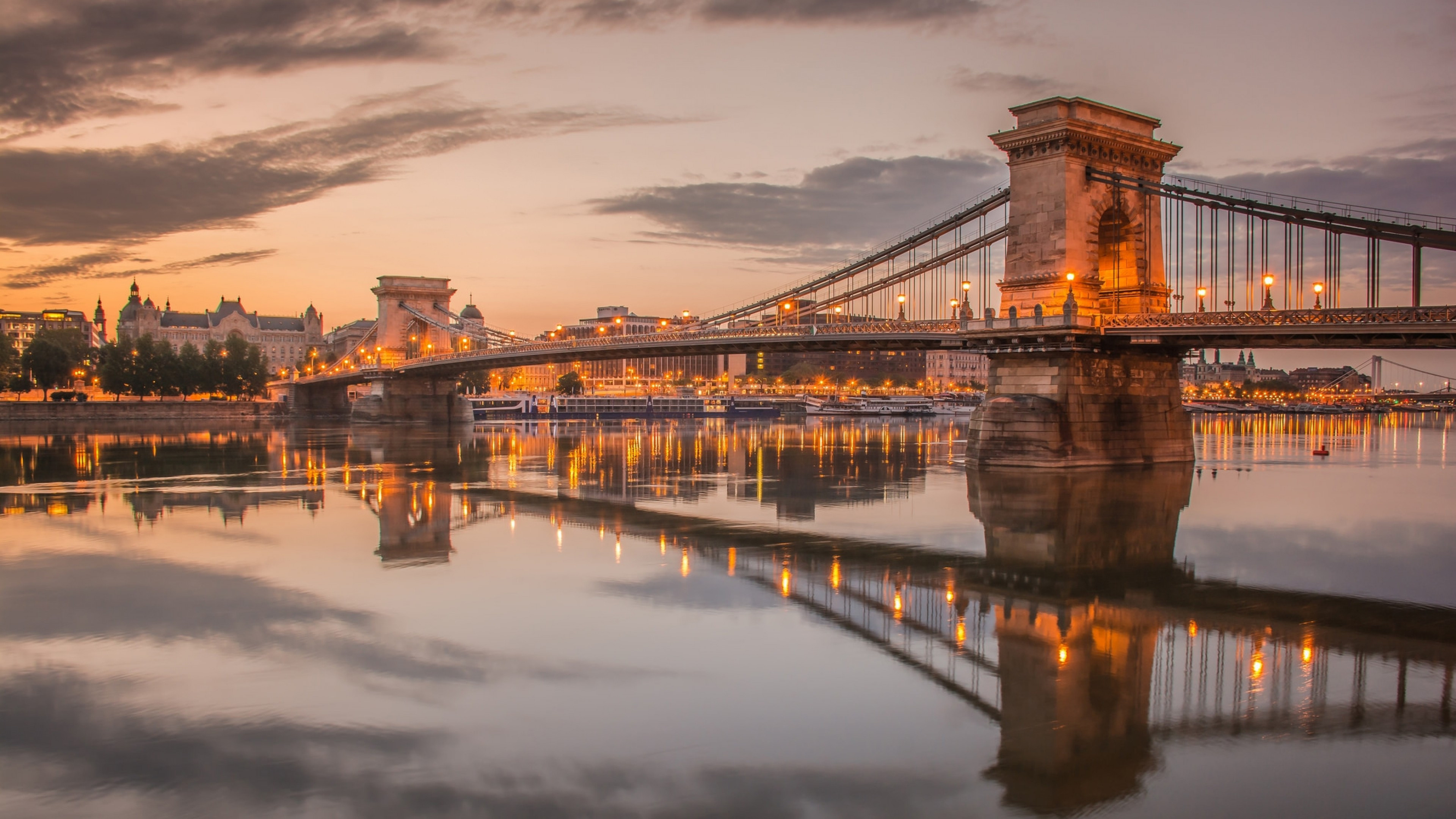 Chain Bridge, Hungary Wallpaper, 3840x2160 4K Desktop