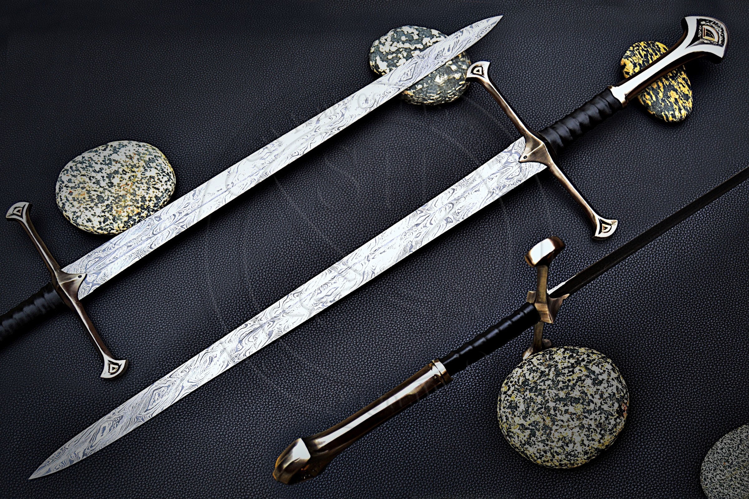 Anduril Sword, Damascus steel, LotR sword replica, Viking sword, 2400x1600 HD Desktop
