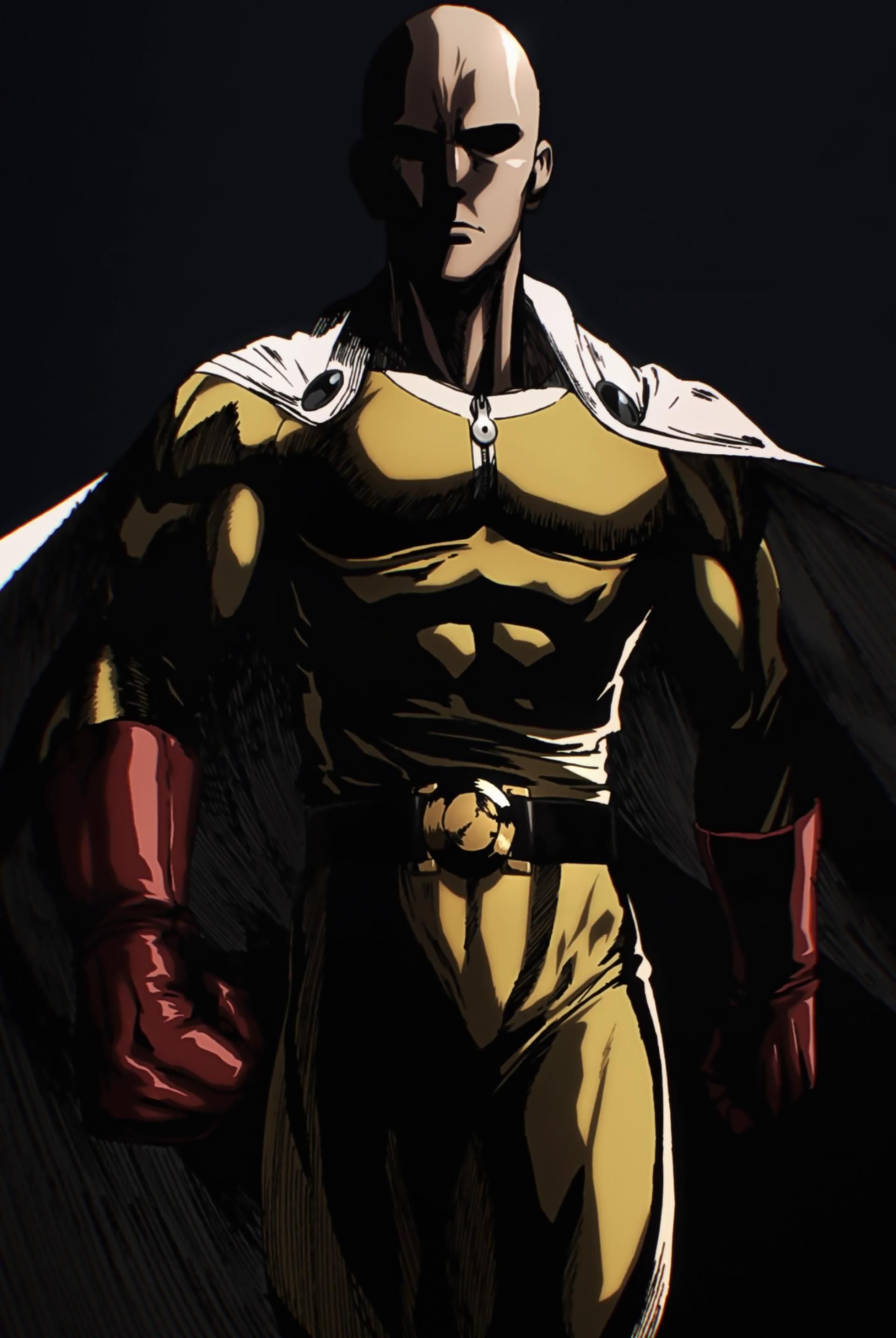 Saitama, One-Punch Man, Yellow hero suit, HD Phone wallpaper