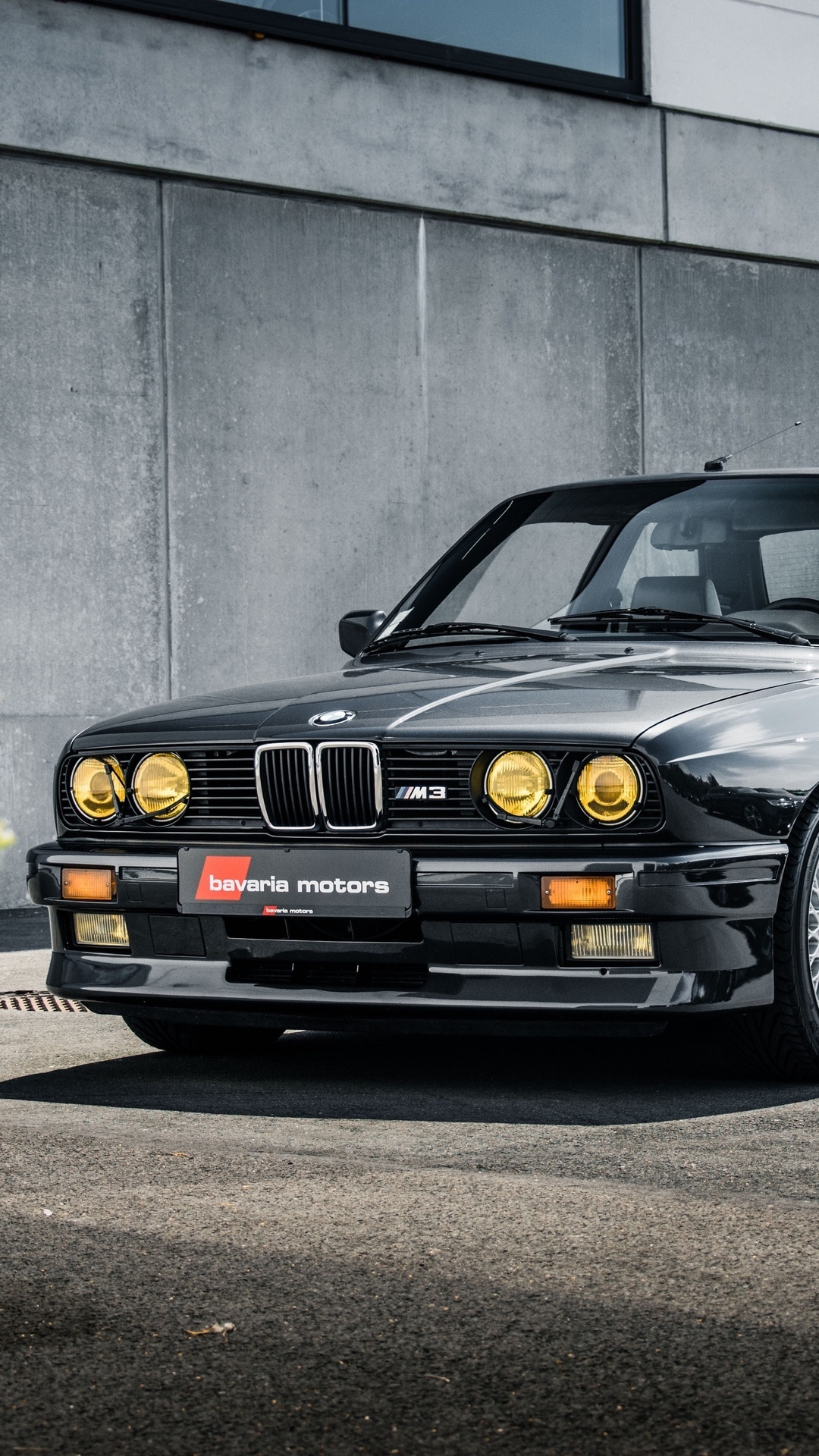 BMW E30 M3, bavaria motors, yellow headlights, Full HD Phone wallpaper