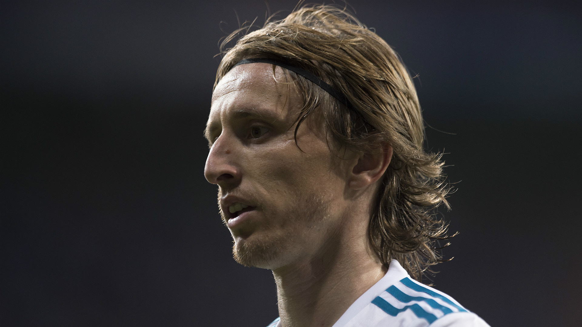 Luka Modric, Real Madrid jersey, Black hairband, Full HD Desktop wallpaper
