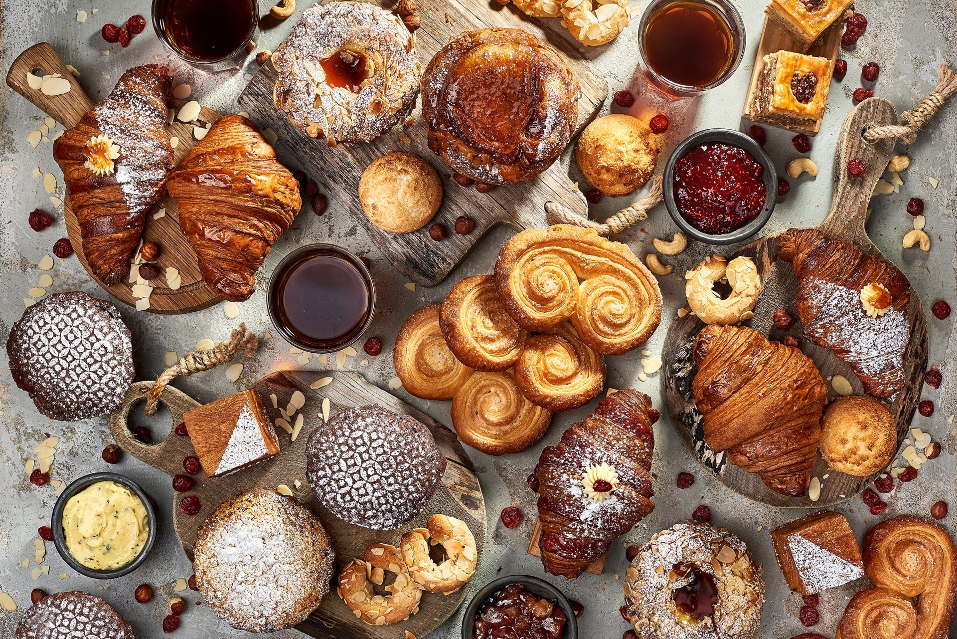 Freshly baked croissant, Flaky pastry, French delicacy, Morning treat, 1920x1290 HD Desktop