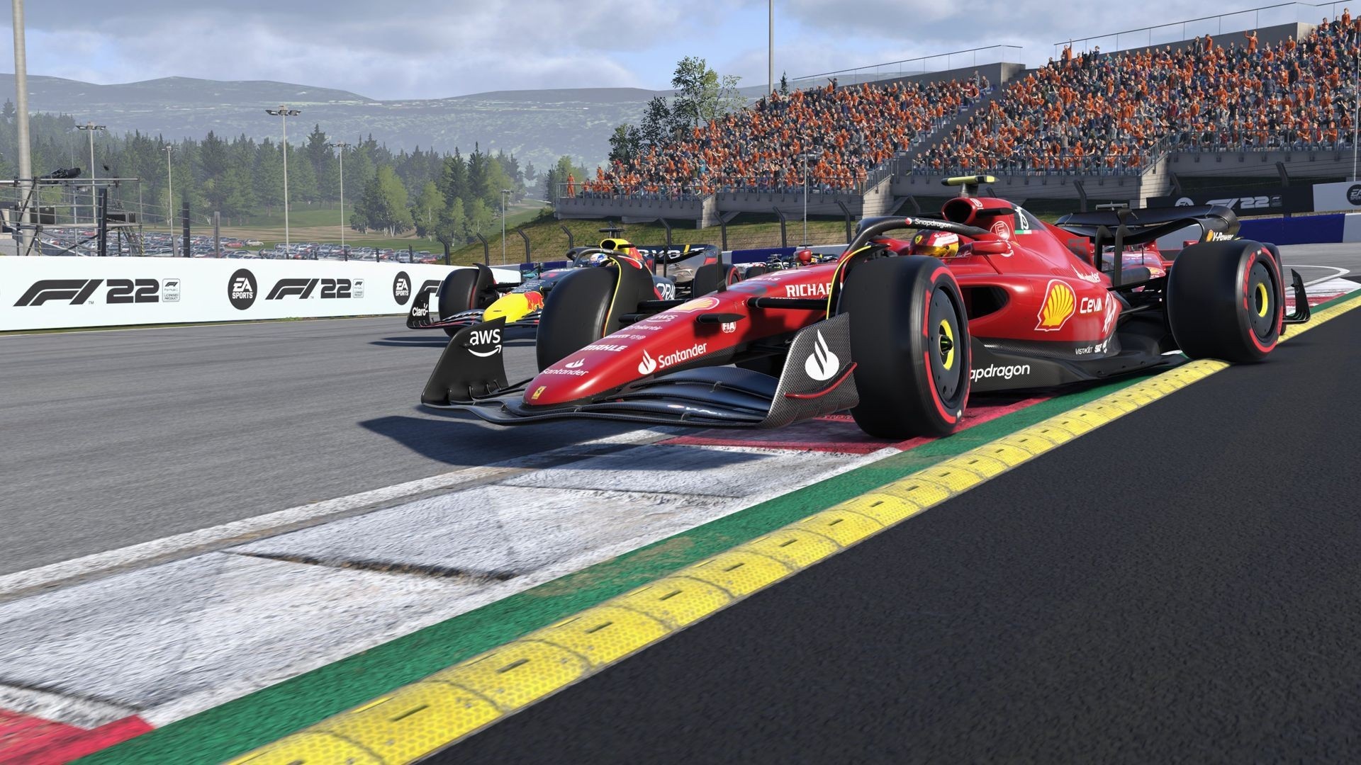 Ferrari F1-75, Red Bull Racing RB18, F1 22, Full HD Desktop wallpaper