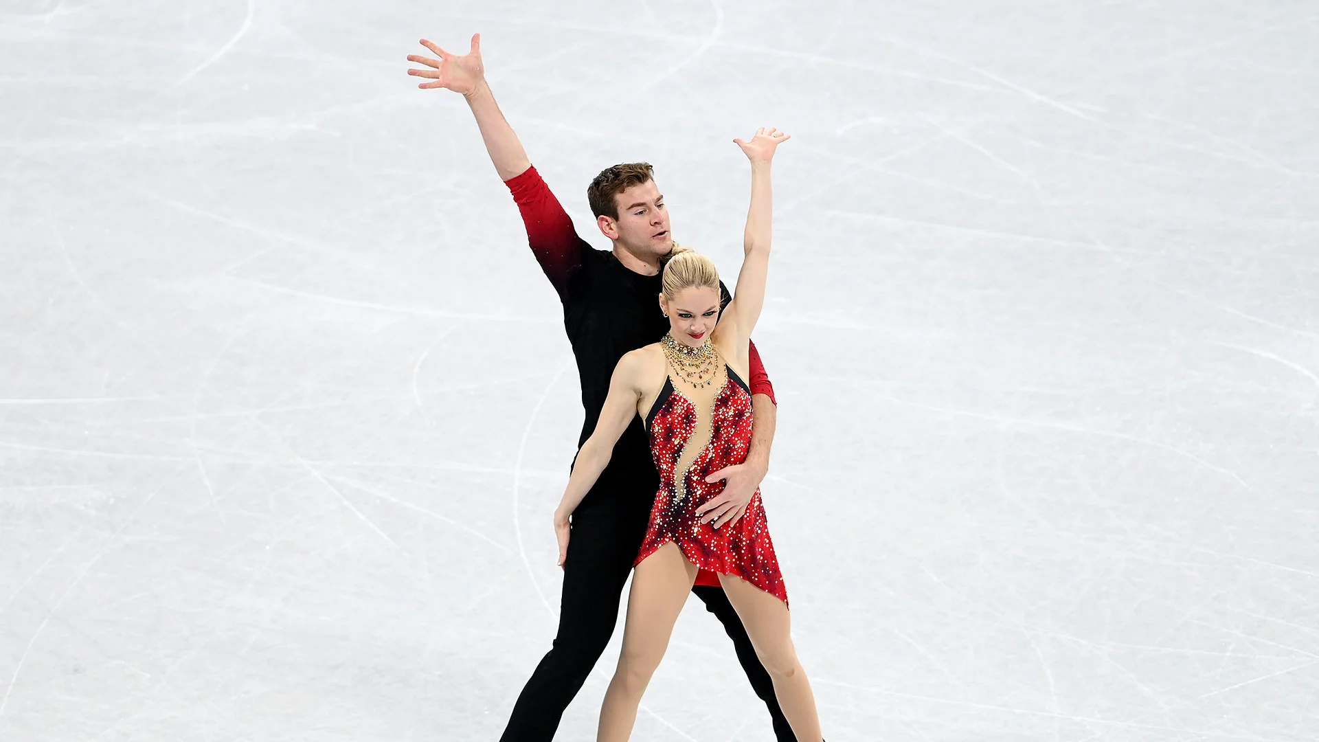 Alexa Knierim, Brandon Frazier, Team Event, Short Program, 1920x1080 Full HD Desktop