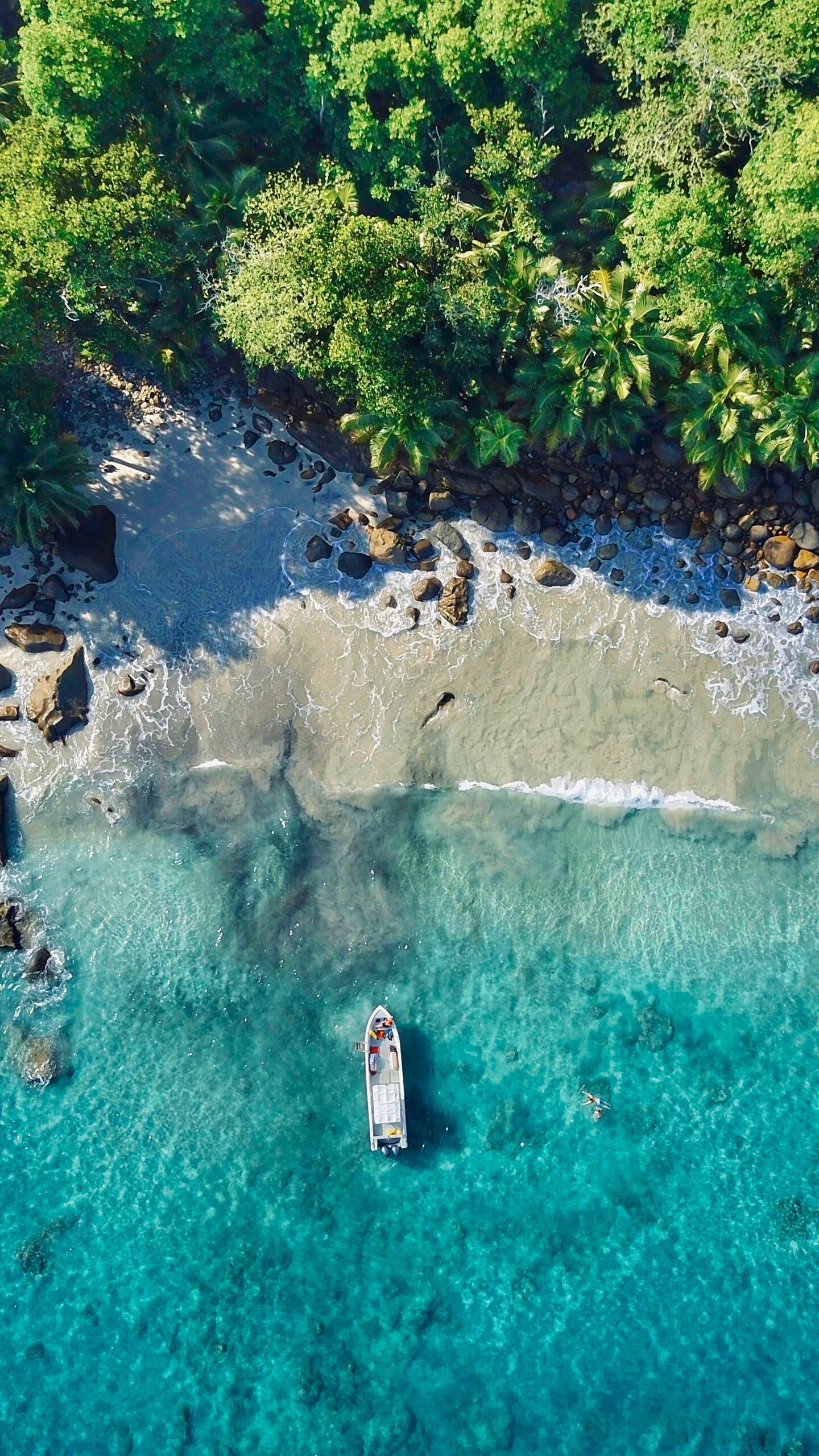 Aerial island vistas, Beach paradise, Coastal beauty, Breathtaking views, 1440x2560 HD Phone