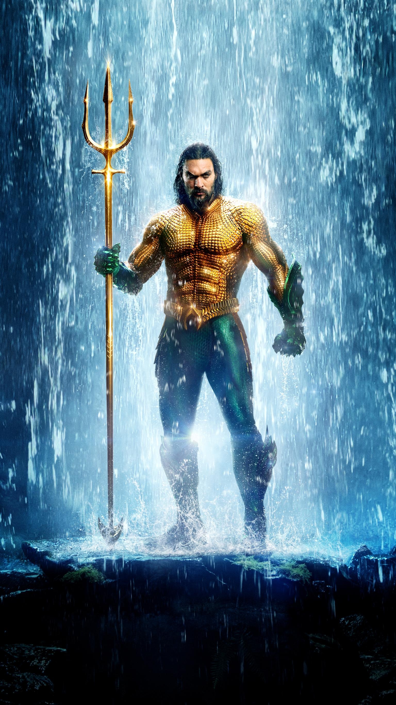 Aquaman wallpapers, Superhero art, Underwater kingdom, Trident power, 1540x2740 HD Phone