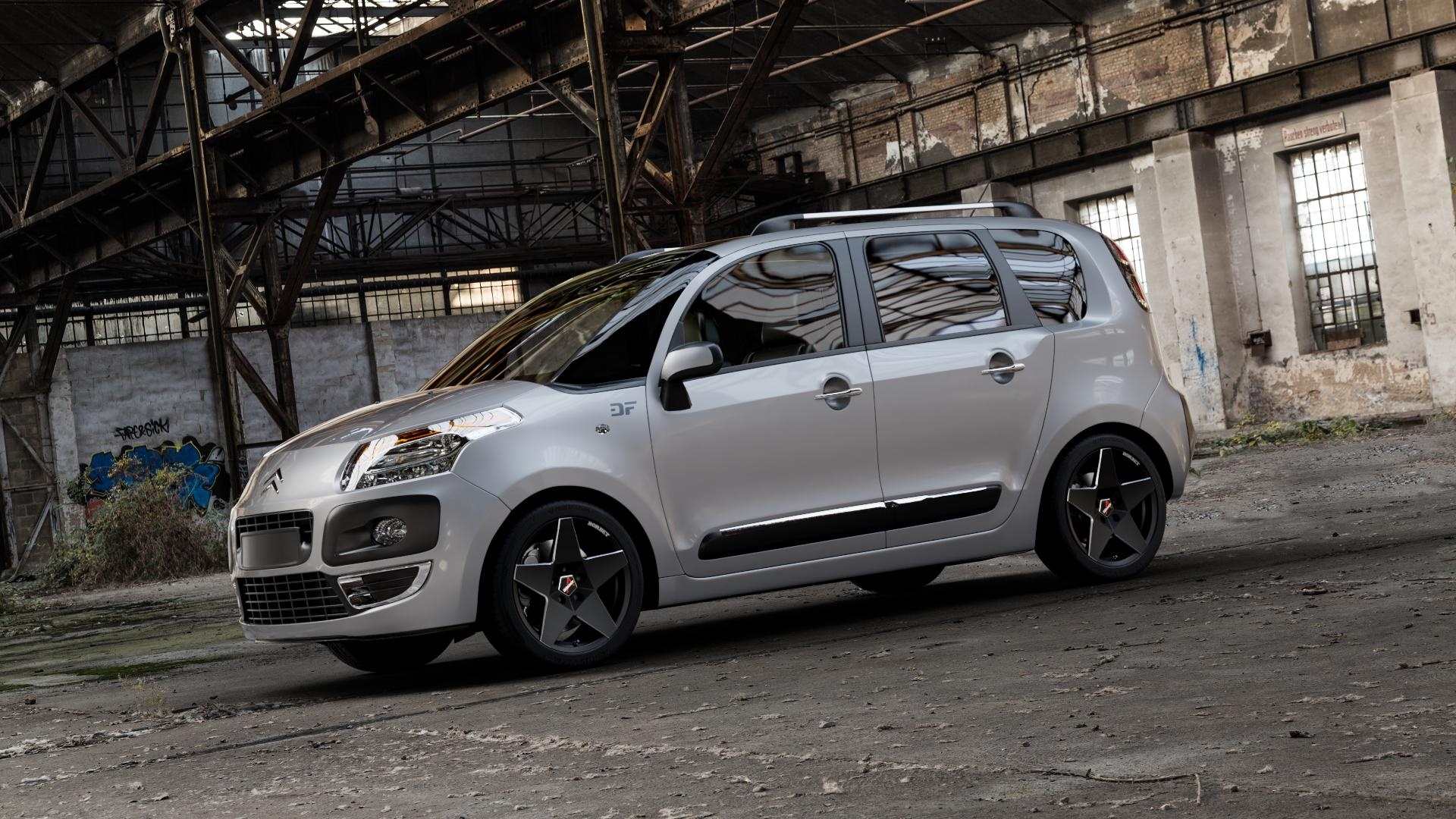 Citroen C3 Picasso, Borbet A, Black matte, 1920x1080 Full HD Desktop