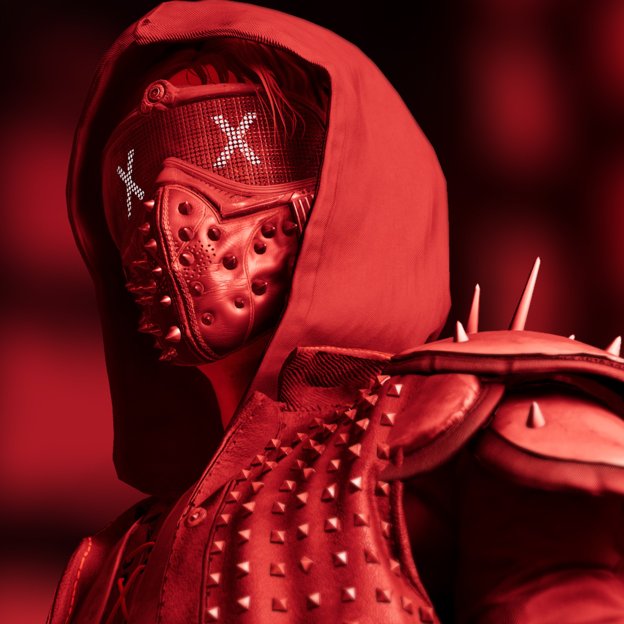 Wrench, spiked LED mask, spiked leather vest, HD Phone wallpaper
