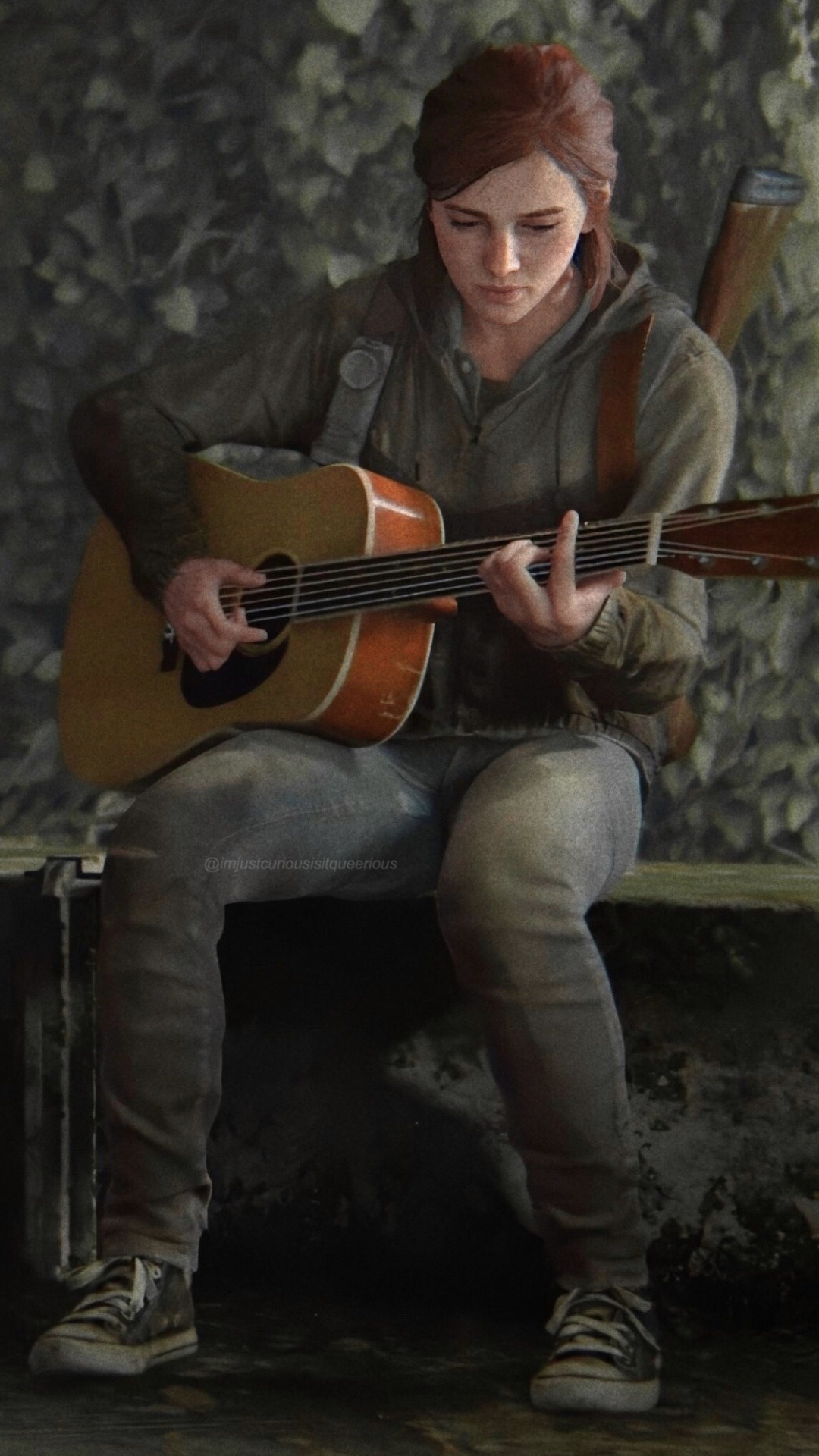 Ellie Williams, acoustic guitar, The Last of Us Part II, Full HD Phone wallpaper