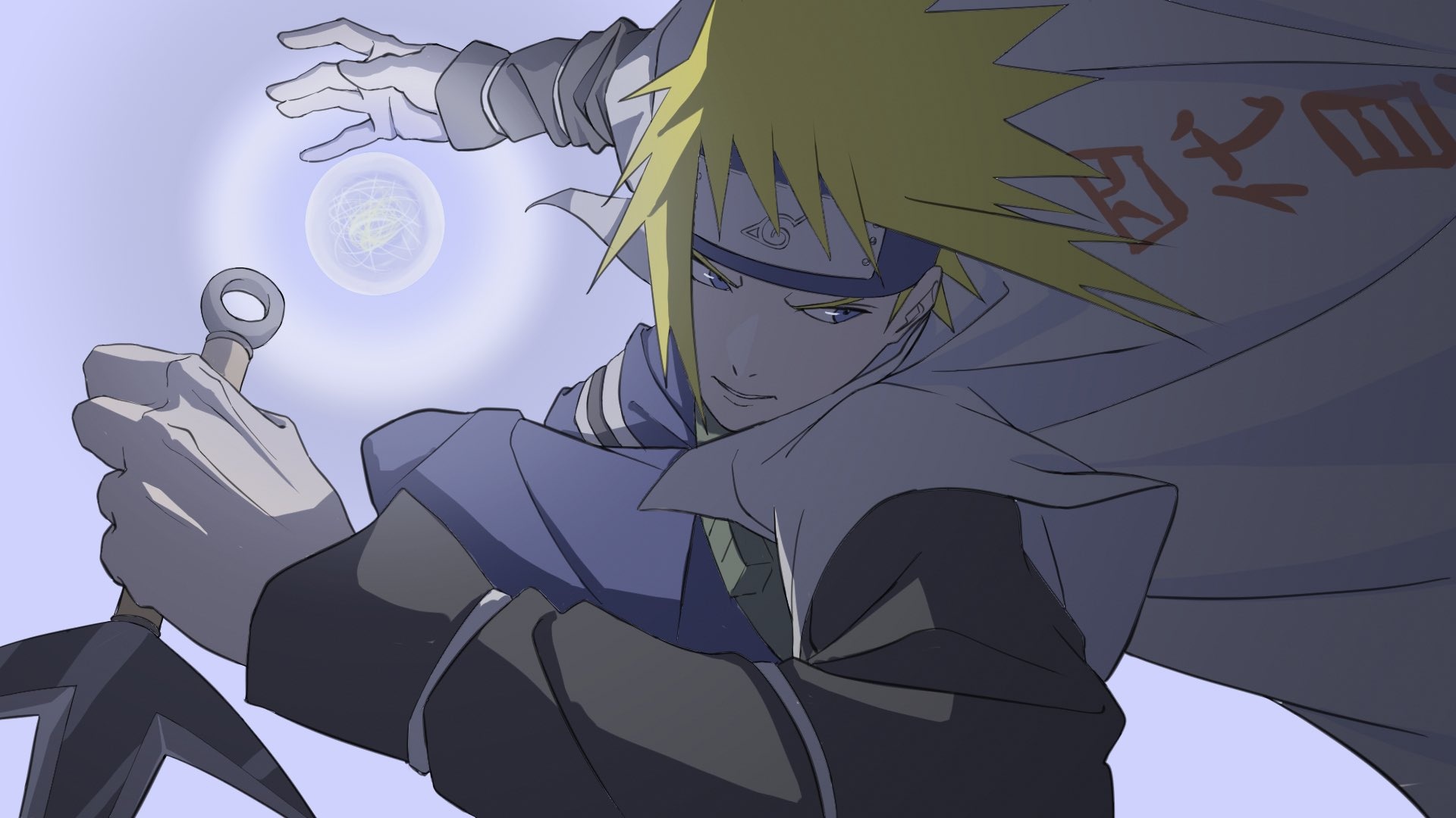 Minato Namikaze, Rasengan, Flying Thunder God kunai, Full HD Desktop wallpaper