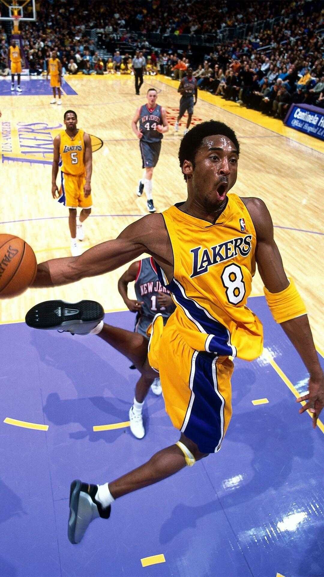 Lakers vs New Jersey, Kobe Bryant Wallpaper, 1080x1920 Full HD Phone