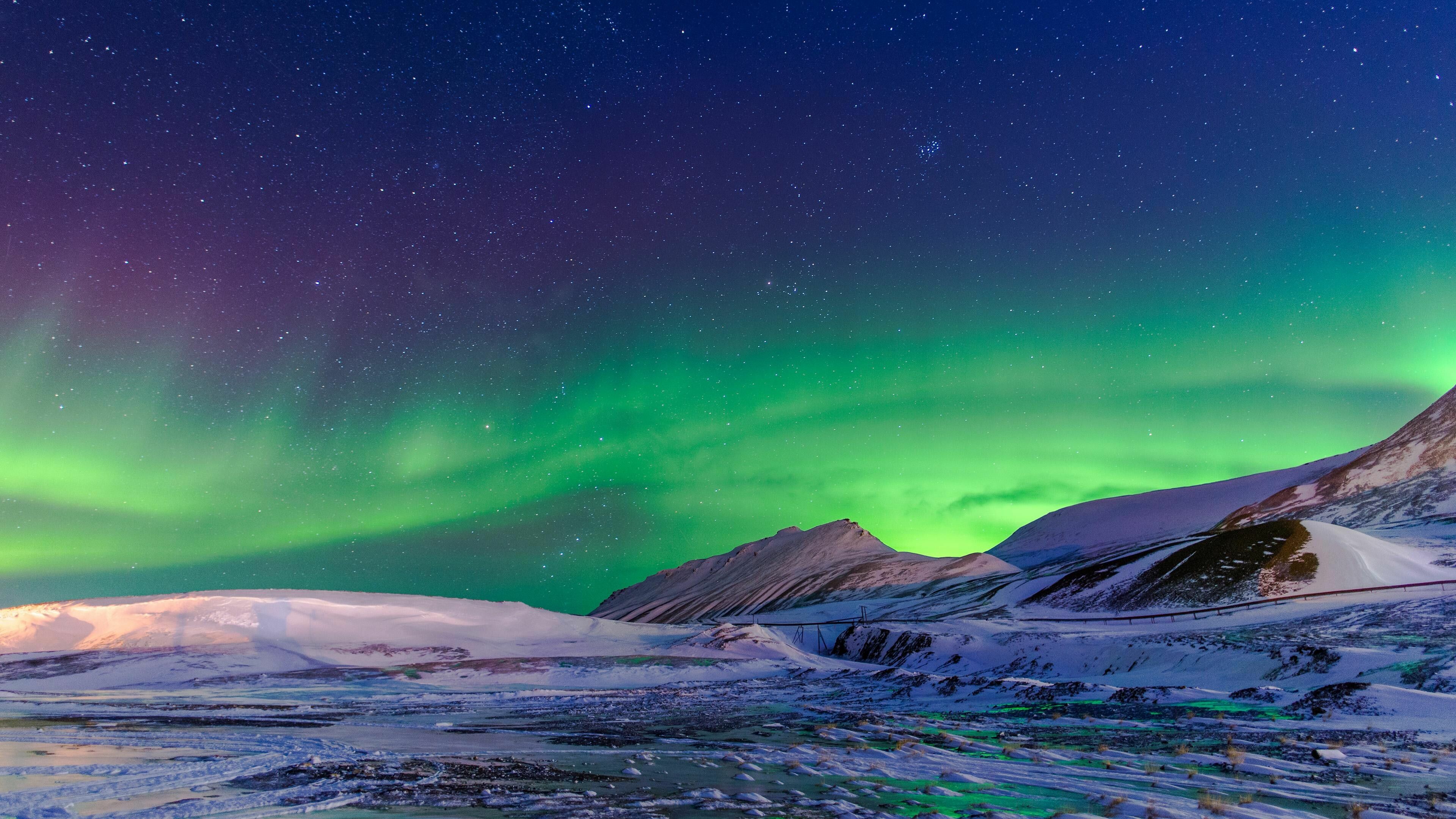 Svalbard, Aurora Borealis Wallpaper, 3840x2160 4K Desktop