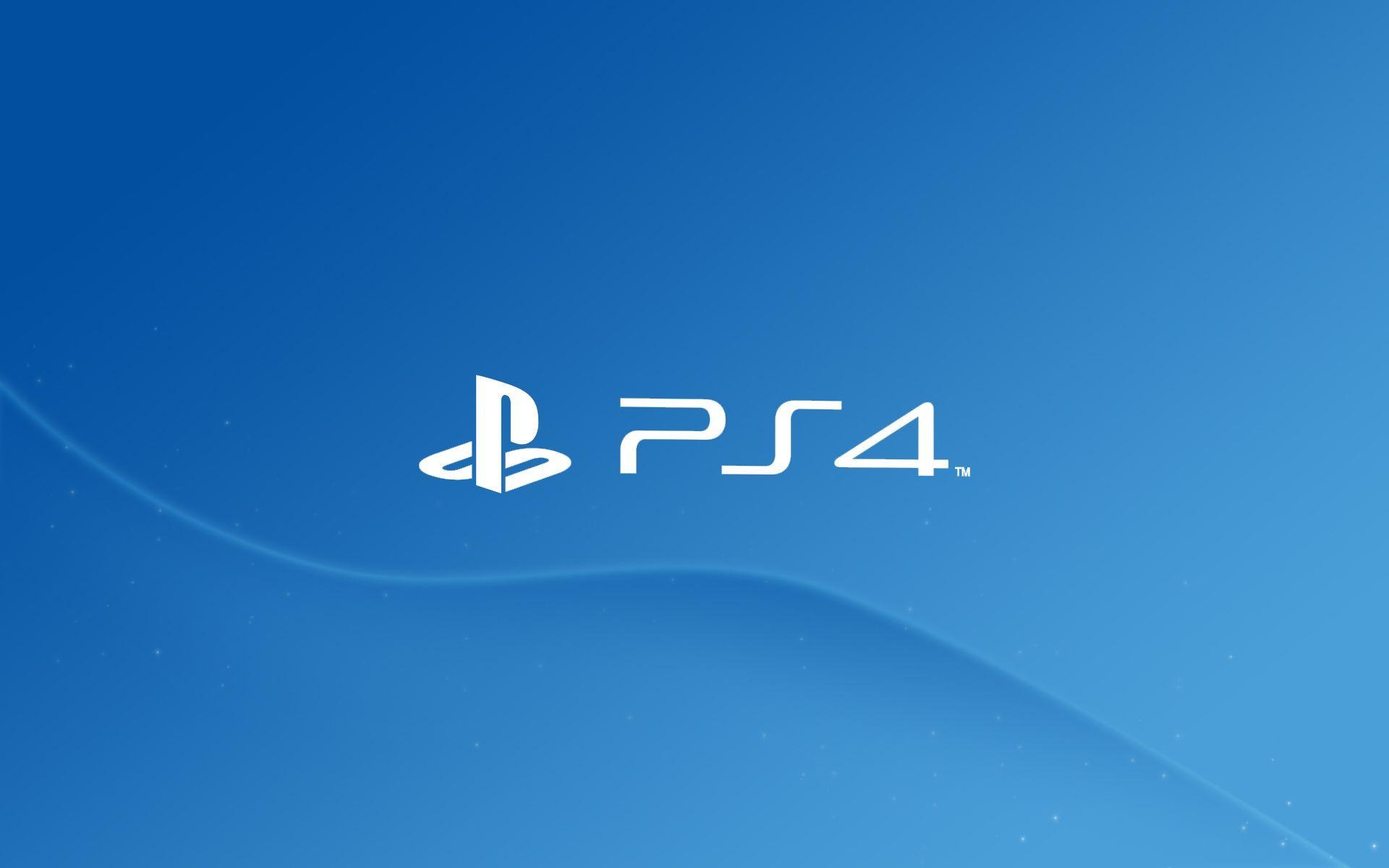 PlayStation 4 logo, PlayStation symbol, Blue wave gradient, HD Desktop wallpaper