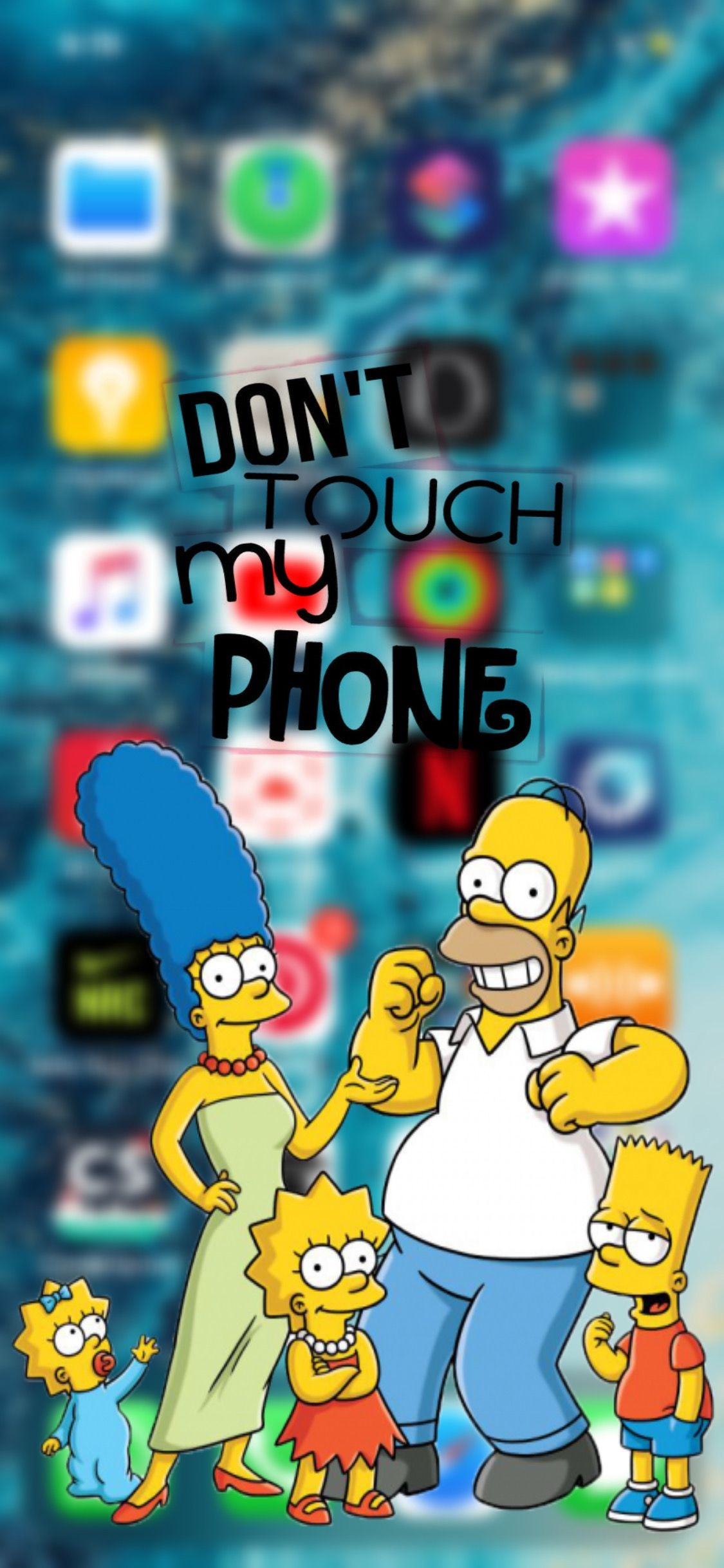 The Simpsons, Don't Touch My Phone Wallpaper, 1130x2440 HD Phone