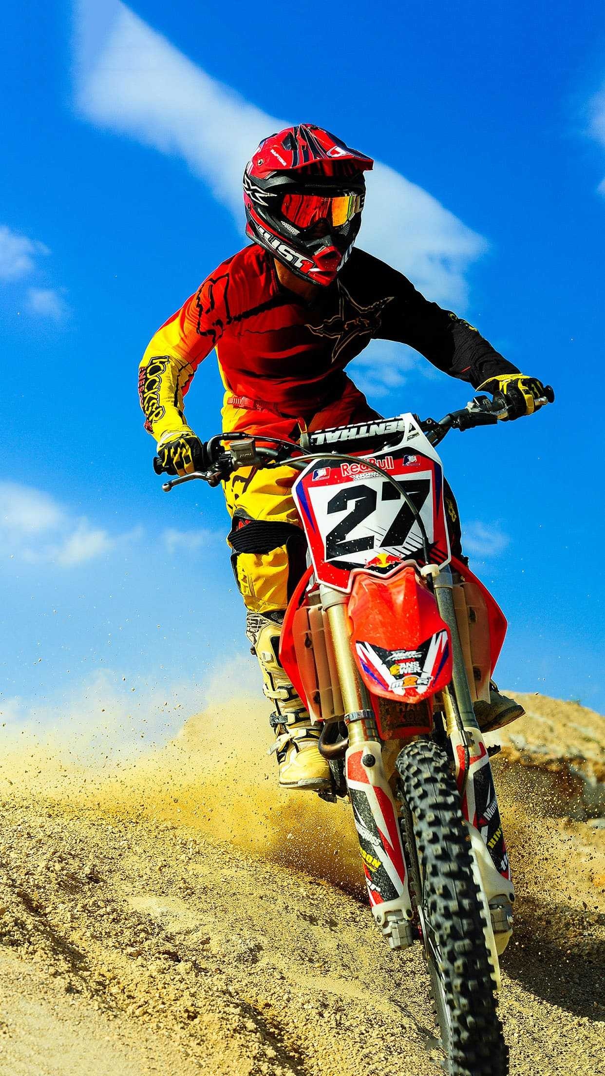 Motocross energy, Racing intensity, Adrenaline-filled jumps, Two-wheeled excitement, 1250x2210 HD Phone