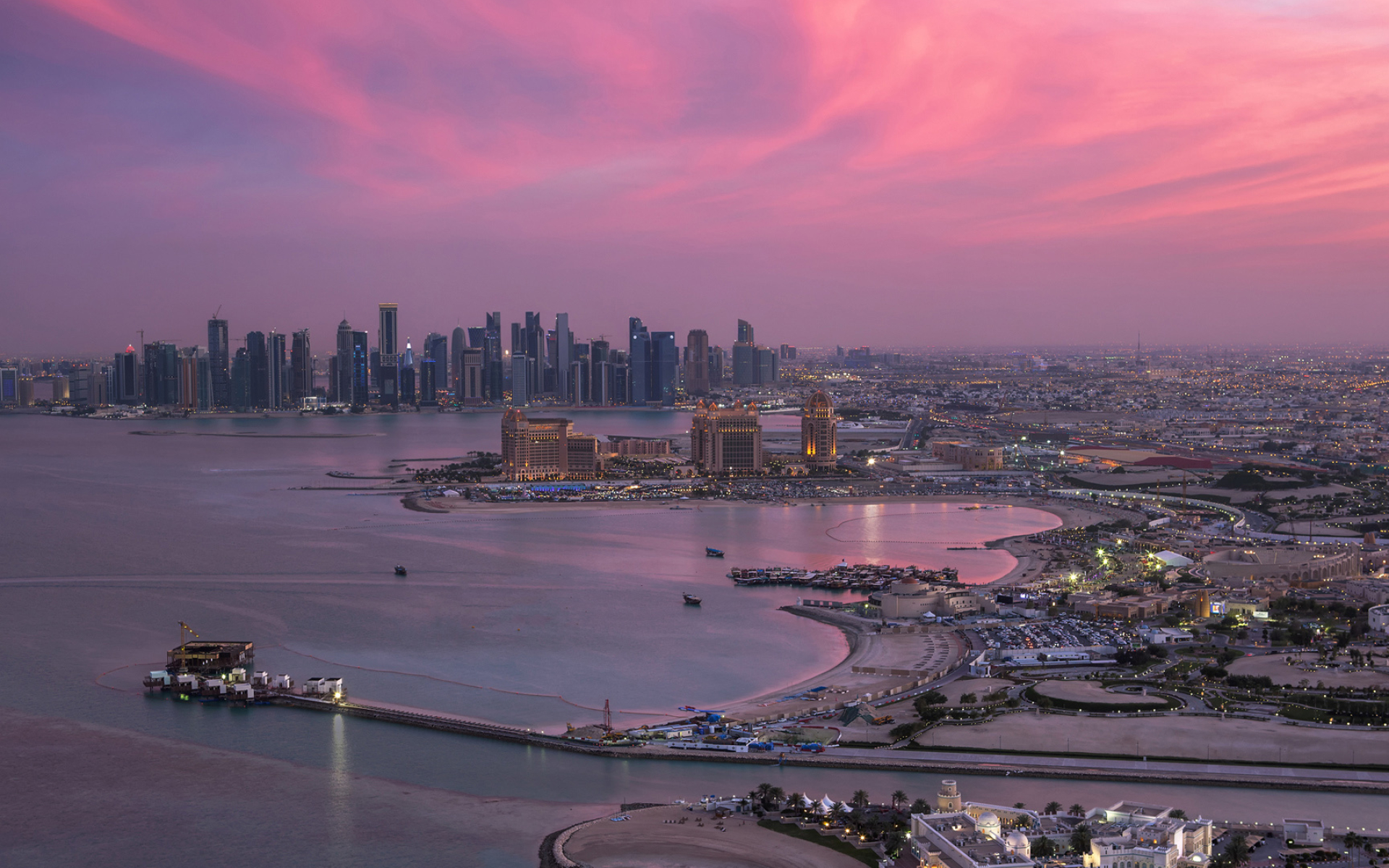 Doha, Qatar, Modern cityscape, Stunning desktop wallpapers, 1920x1200 HD Desktop