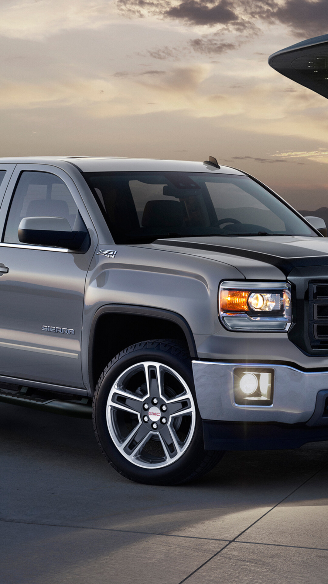 GMC Sierra 1500, Sle double cab, Carbon edition, 3840x2160, 1080x1920 Full HD Phone