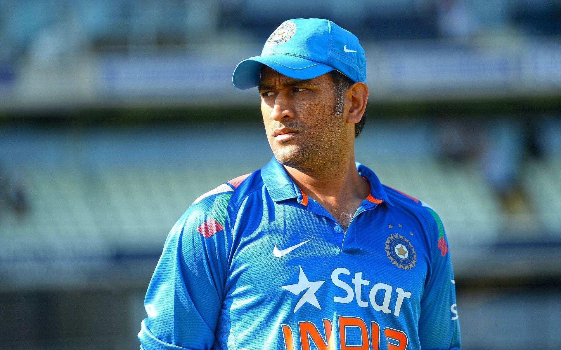 Mahendra Singh Dhoni, India cricket team jersey, blue BCCI cricket cap, HD Desktop wallpaper