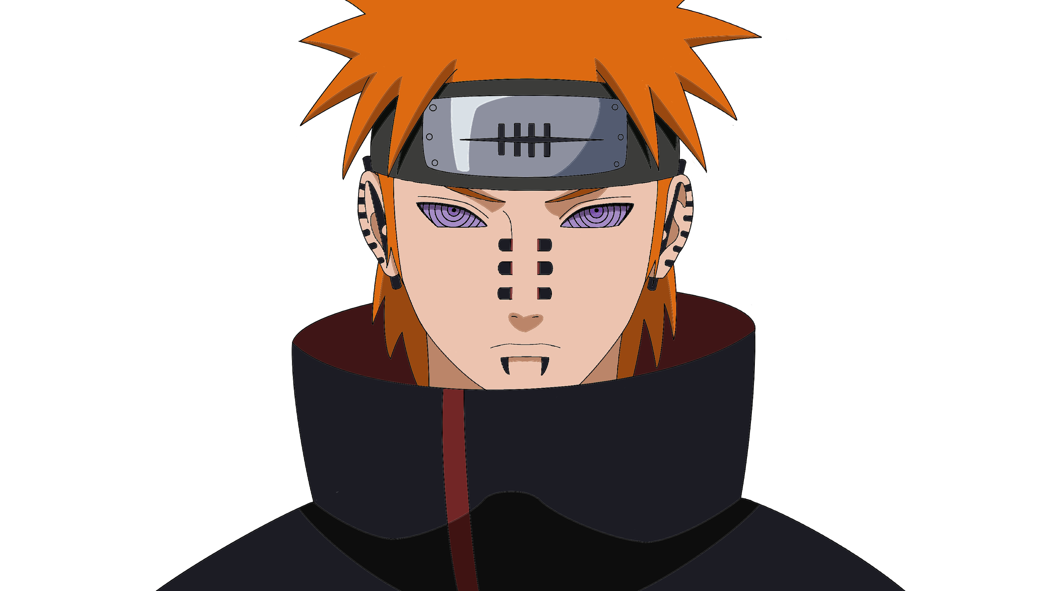 Pain Deva Path, Rinnegan, Amegakure forehead protector, HD Desktop wallpaper