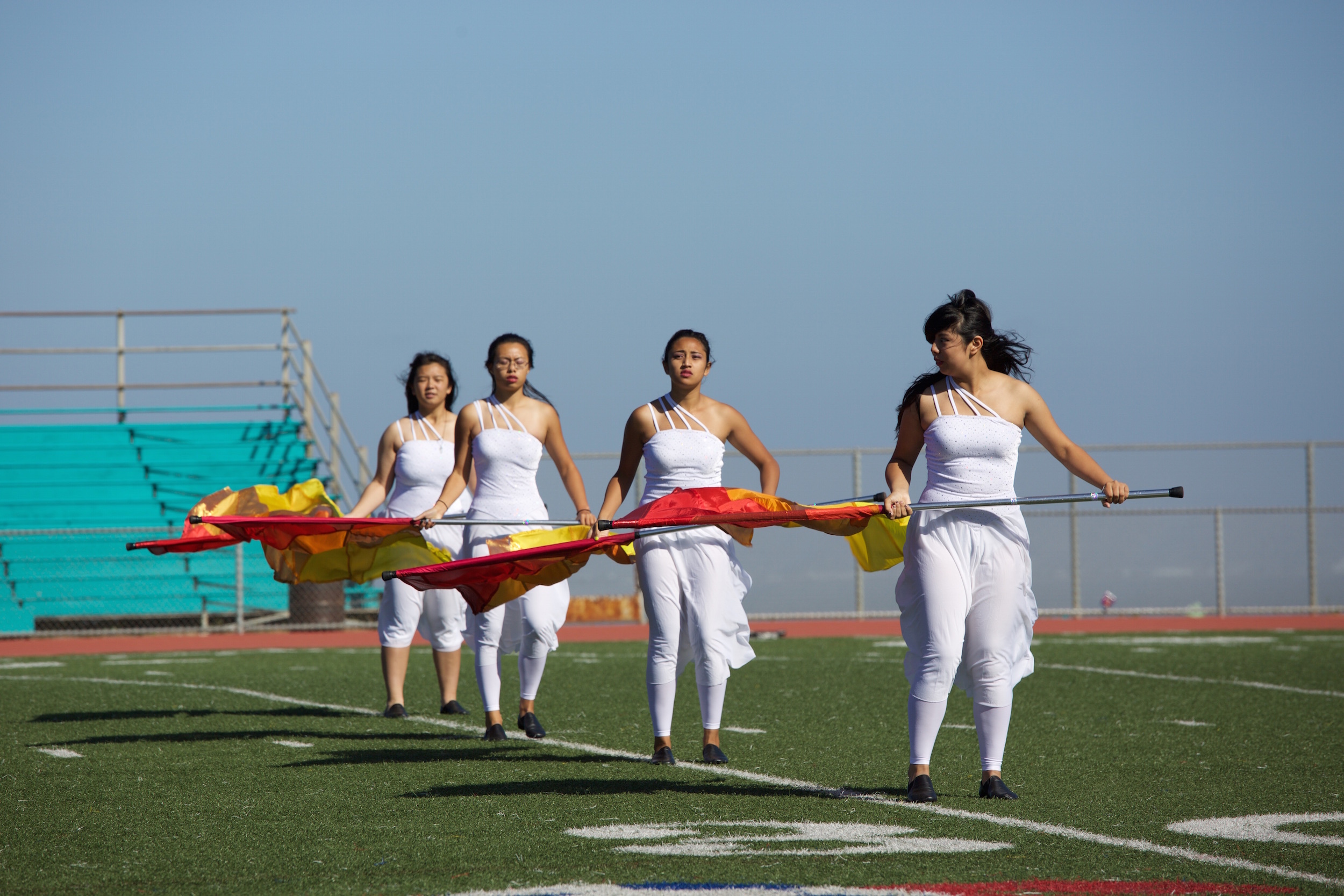 Color Guard, Flag spinning, Winter Guard, Phillip and Sala Burton high school, 2500x1670 HD Desktop