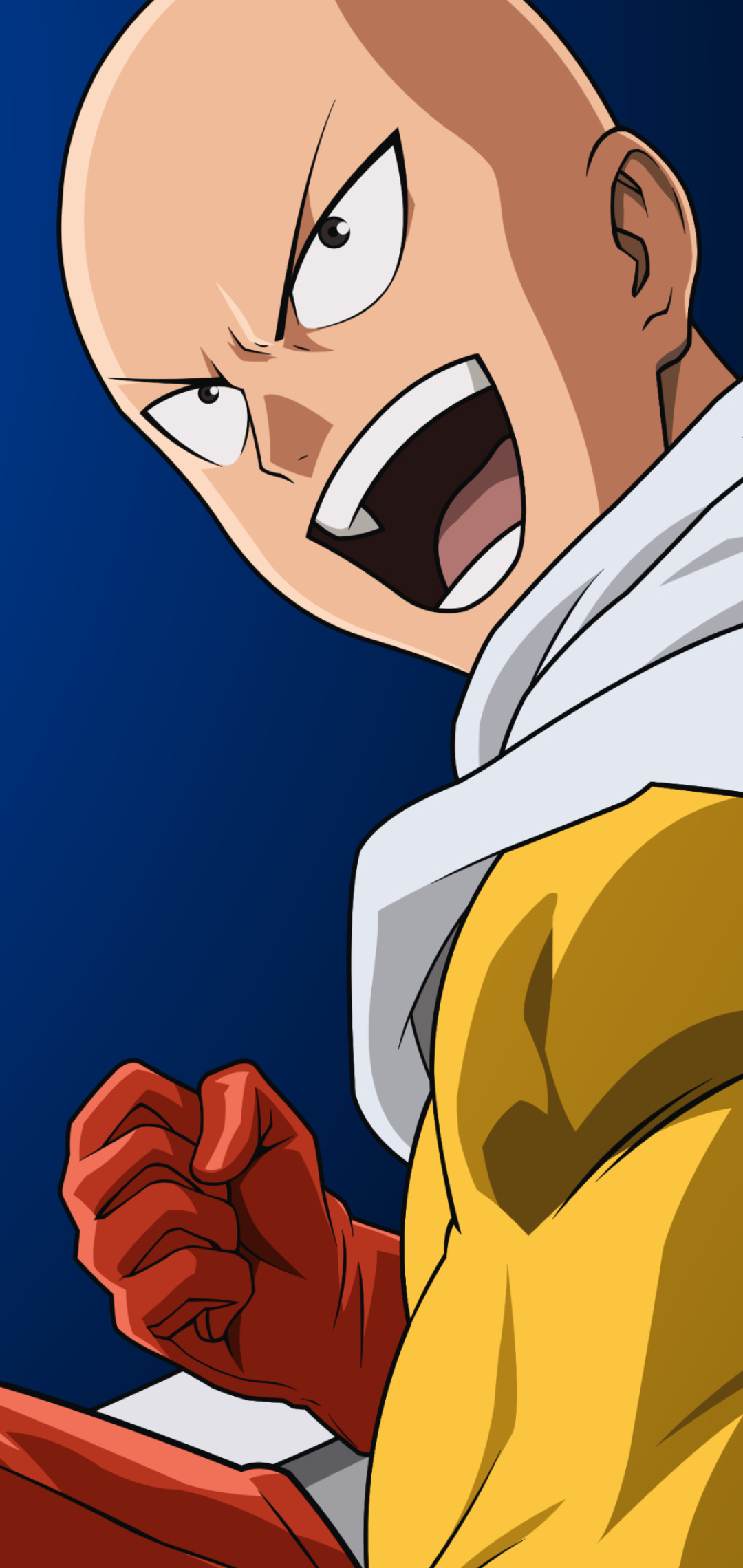 Saitama, One-Punch Man hero suit, Clenched red glove, HD Phone wallpaper
